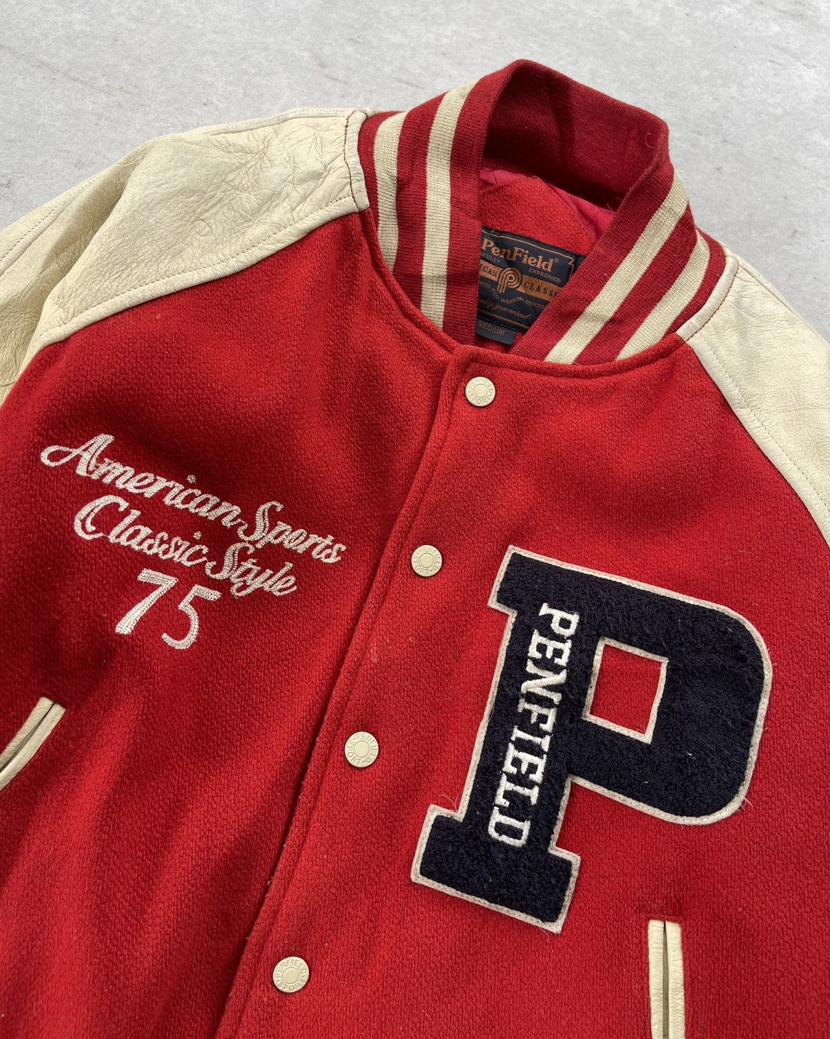 Penfield 🔥Vintage Penfield Letterman Leather Sleeve Varsity Jacket Size US M / EU 48-50 / 2 - 6 Thumbnail