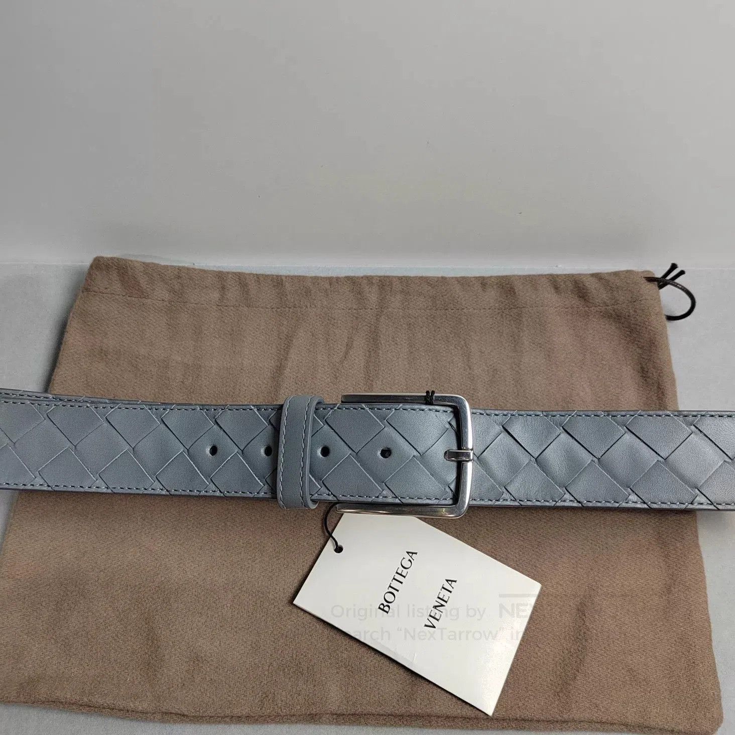 Bottega Veneta Bottega Veneta Gray Woven Leather Belt. Size ONE SIZE - 8 Thumbnail
