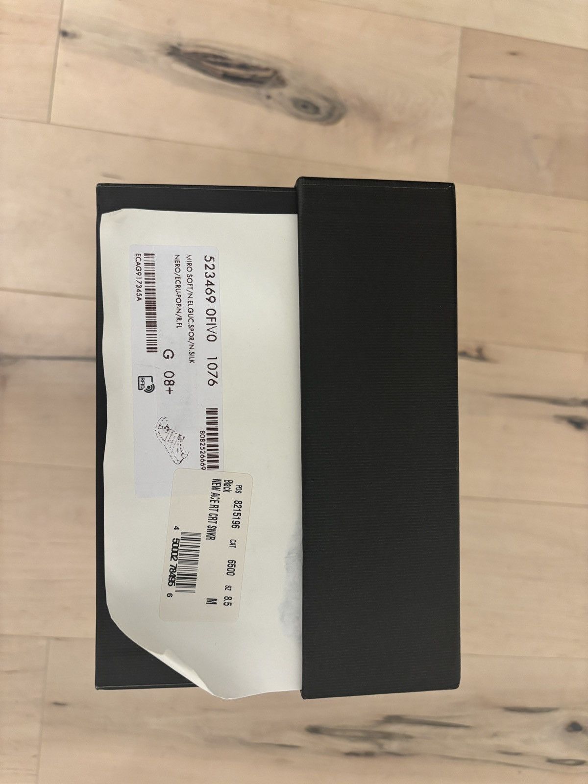 Gucci Gucci Ace Stripe Leather ‘Black’ Size US 8.5 / IT 38.5 - 2 Thumbnail
