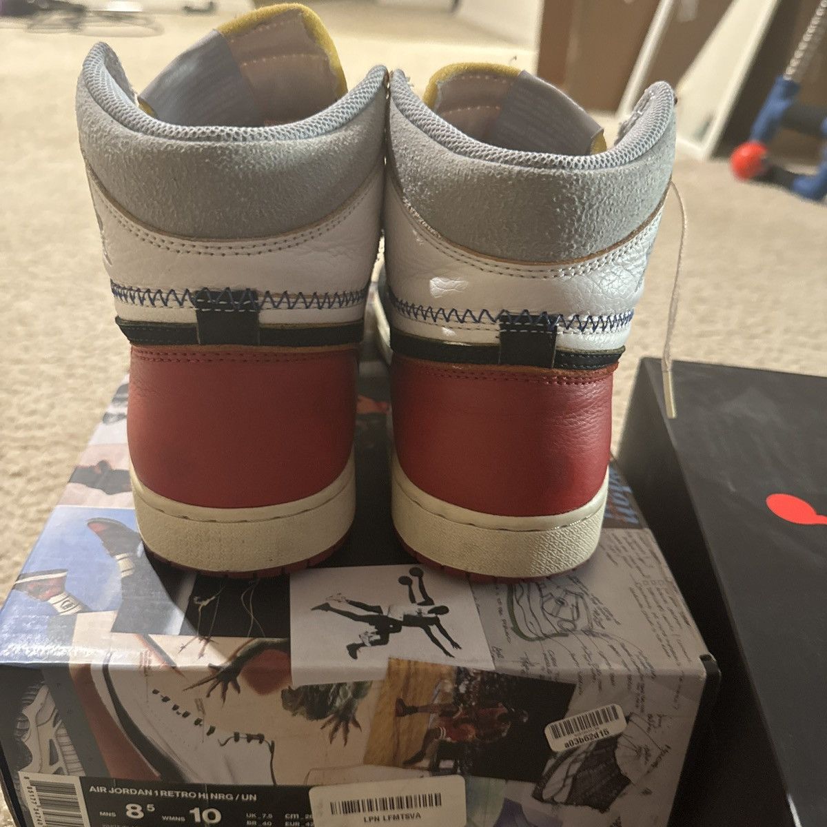 Jordan Brand × Union LA Union x Jordan 1 NRG Black Toe Size US 8.5 / EU 41-42 - 6 Thumbnail