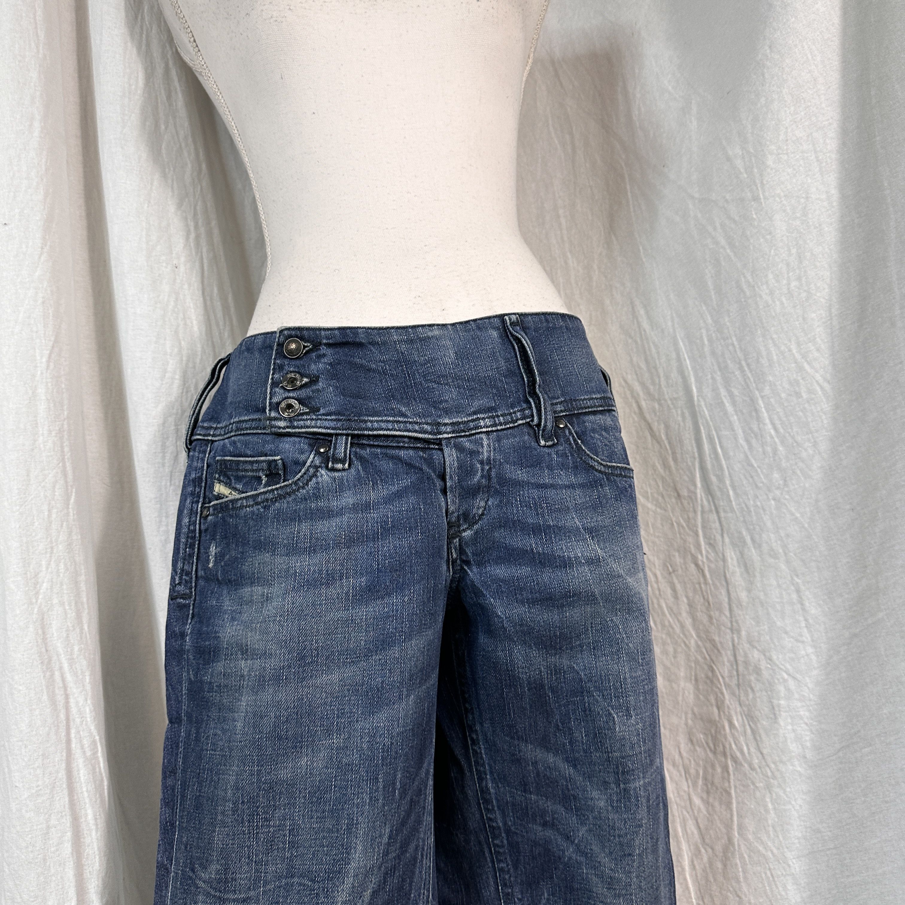 Vintage Diesel Flared Y2K Women's Jeans Size 31" - 7 Thumbnail