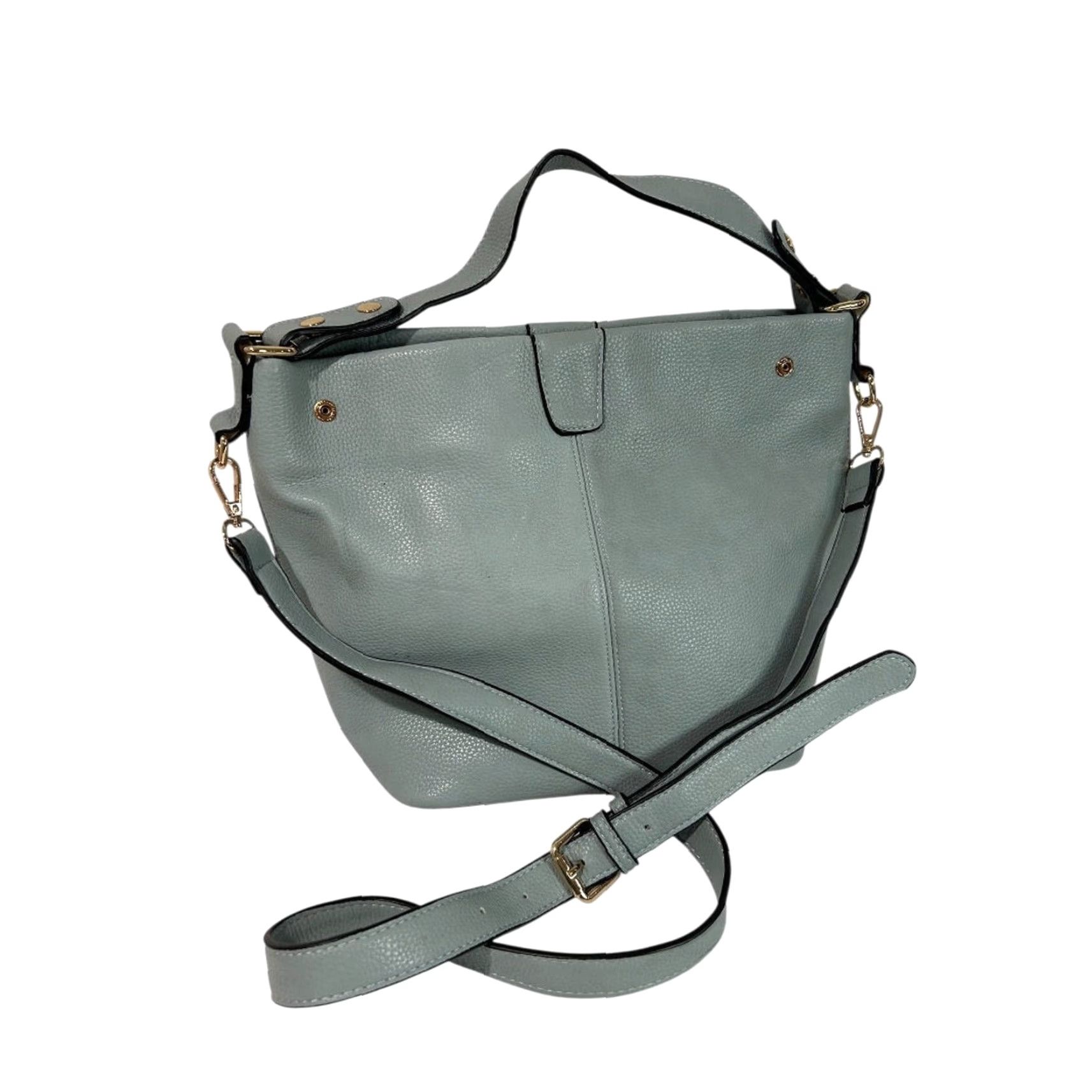 Vintage Joy Susan Pebbled Blue Vegan Leather Classic Hobo Handbag Removable Strap Size ONE SIZE - 2 Thumbnail
