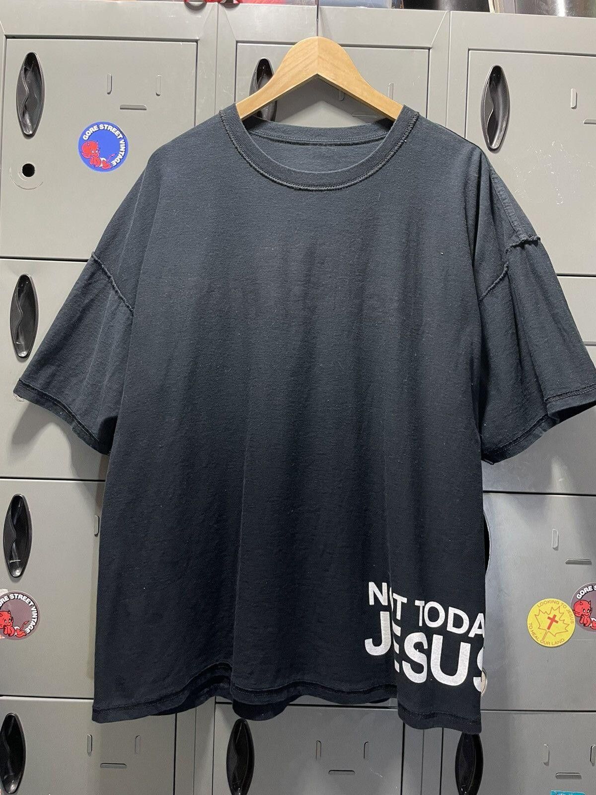Vintage Not Today Jesus inside out Christian joke tee statement Size US XXL / EU 58 / 5 - 1 Thumbnail