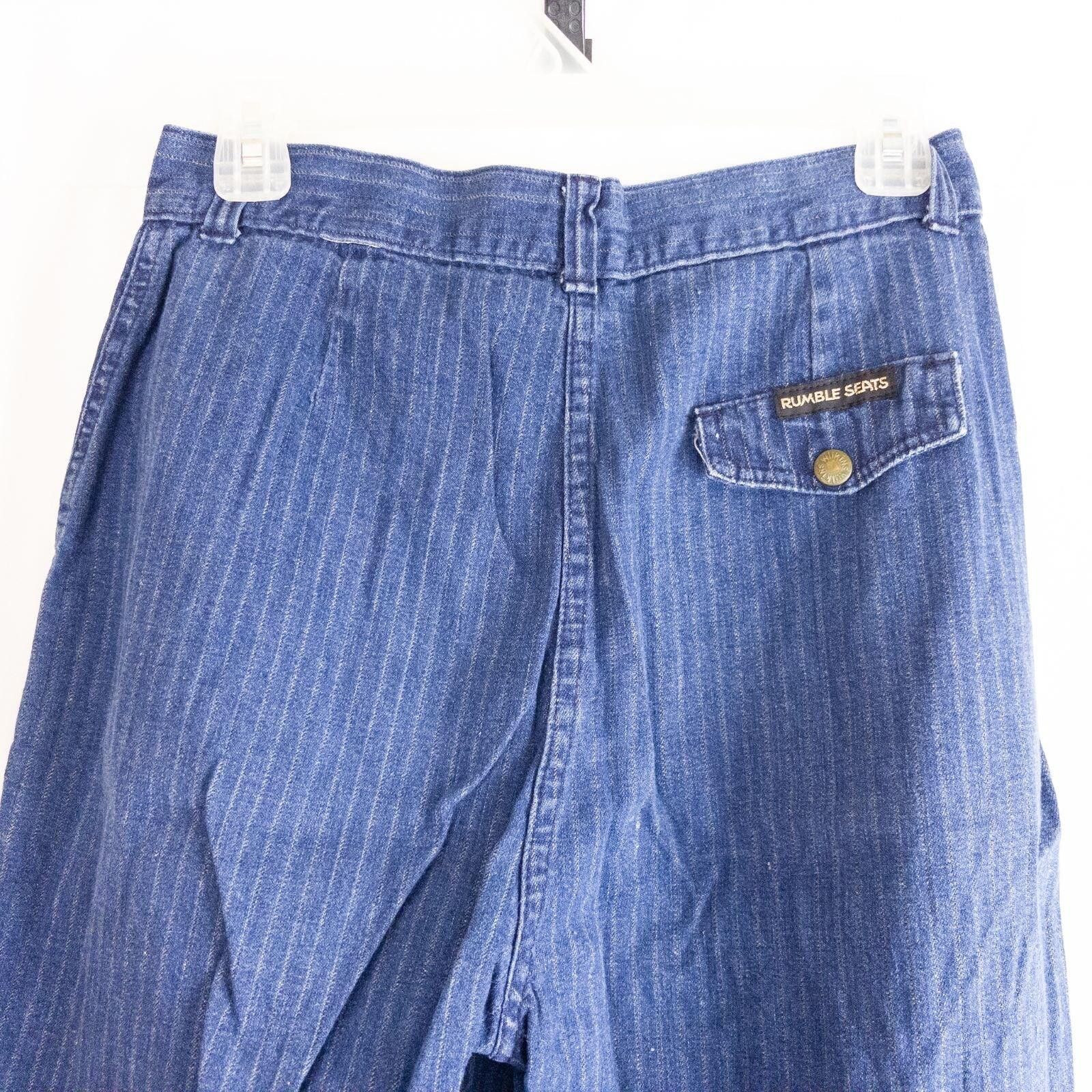 Other Wilkins Rumble Seat Vintage Blue Striped Jeans Womens 28 Size 28" / US 6 / IT 42 - 10 Thumbnail