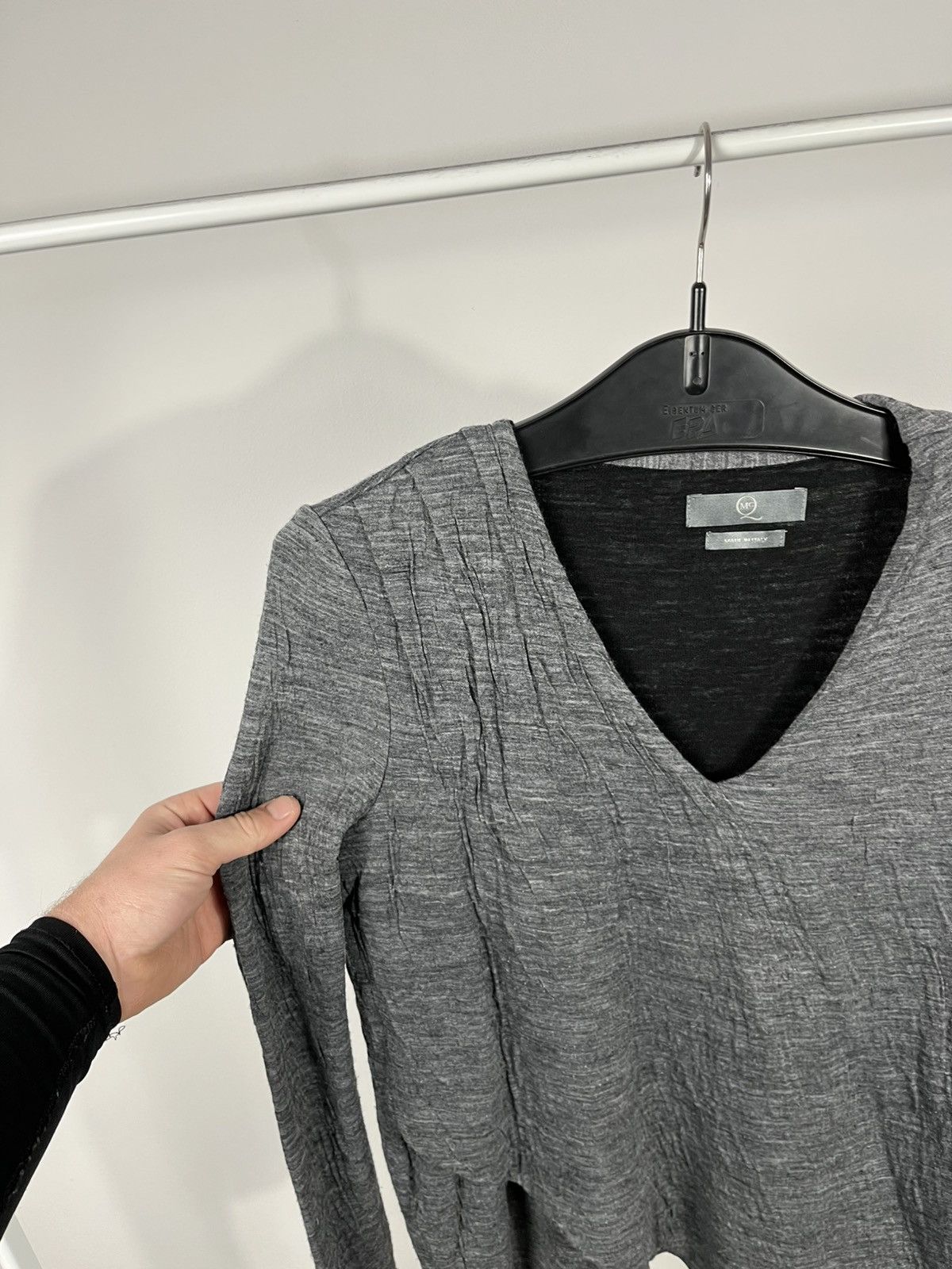 Alexander McQueen MCQ Alexander McQueen Asymmetrical Wrap Top Gray Size L / US 10 / IT 46 - 5 Thumbnail