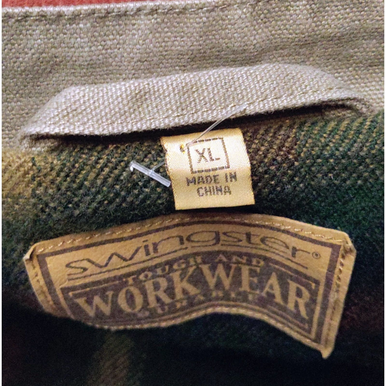 Vintage VINTAGE Swingster Workwear Jacket XL Gray Canvas Cotton Short Zip Hooded Lined Pockets Mens 90s USA Outdoor Classic Vintage Style Size US XL / EU 56 / 4 - 7 Thumbnail