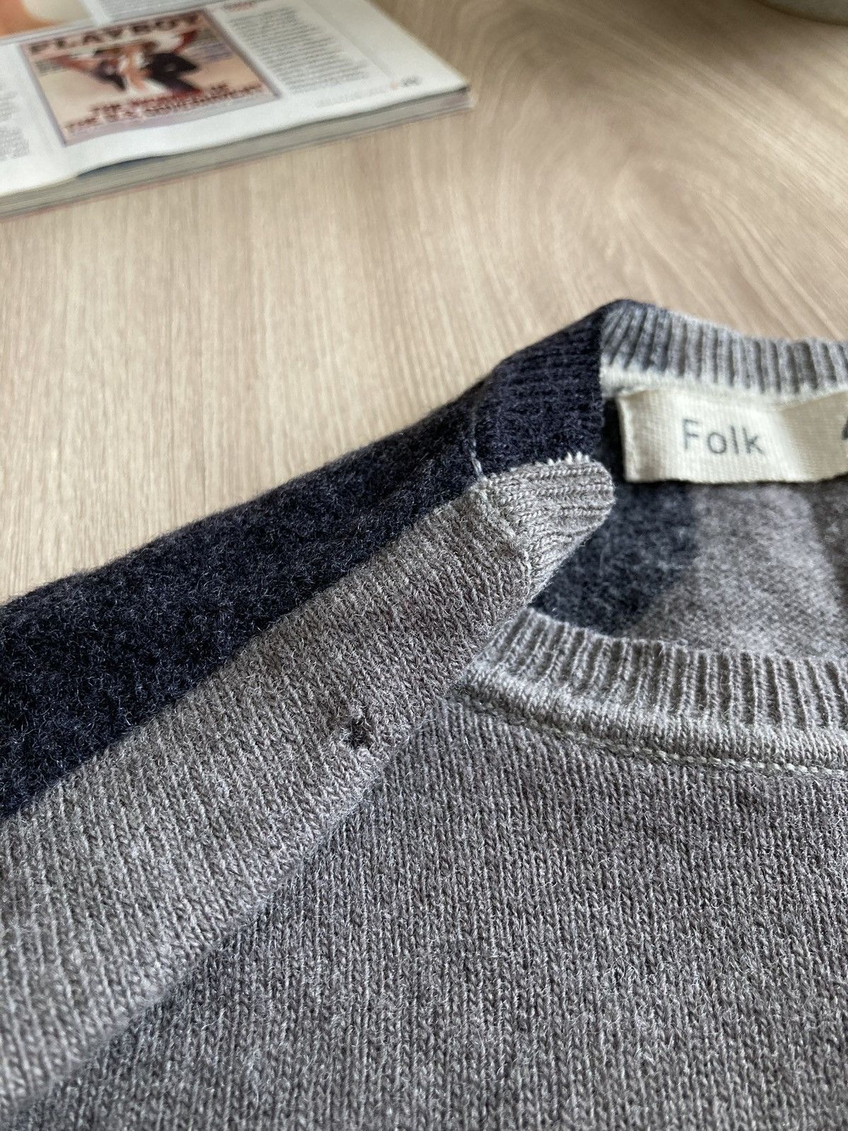 Folk Vintage Folk 100% Wool Knit Sweater 00s Size US L / EU 52-54 / 3 - 8 Thumbnail