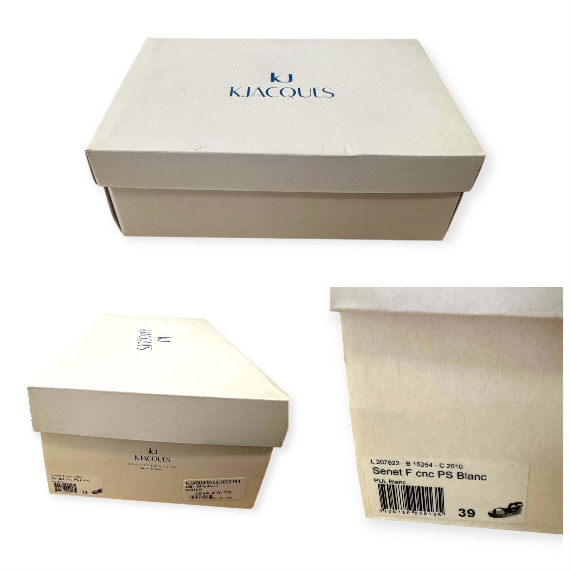 K.Jacques K. Jacques Senet Sport Wedge Sandal, White, Size 39EU, New Size US 9 / IT 39 - 3 Thumbnail