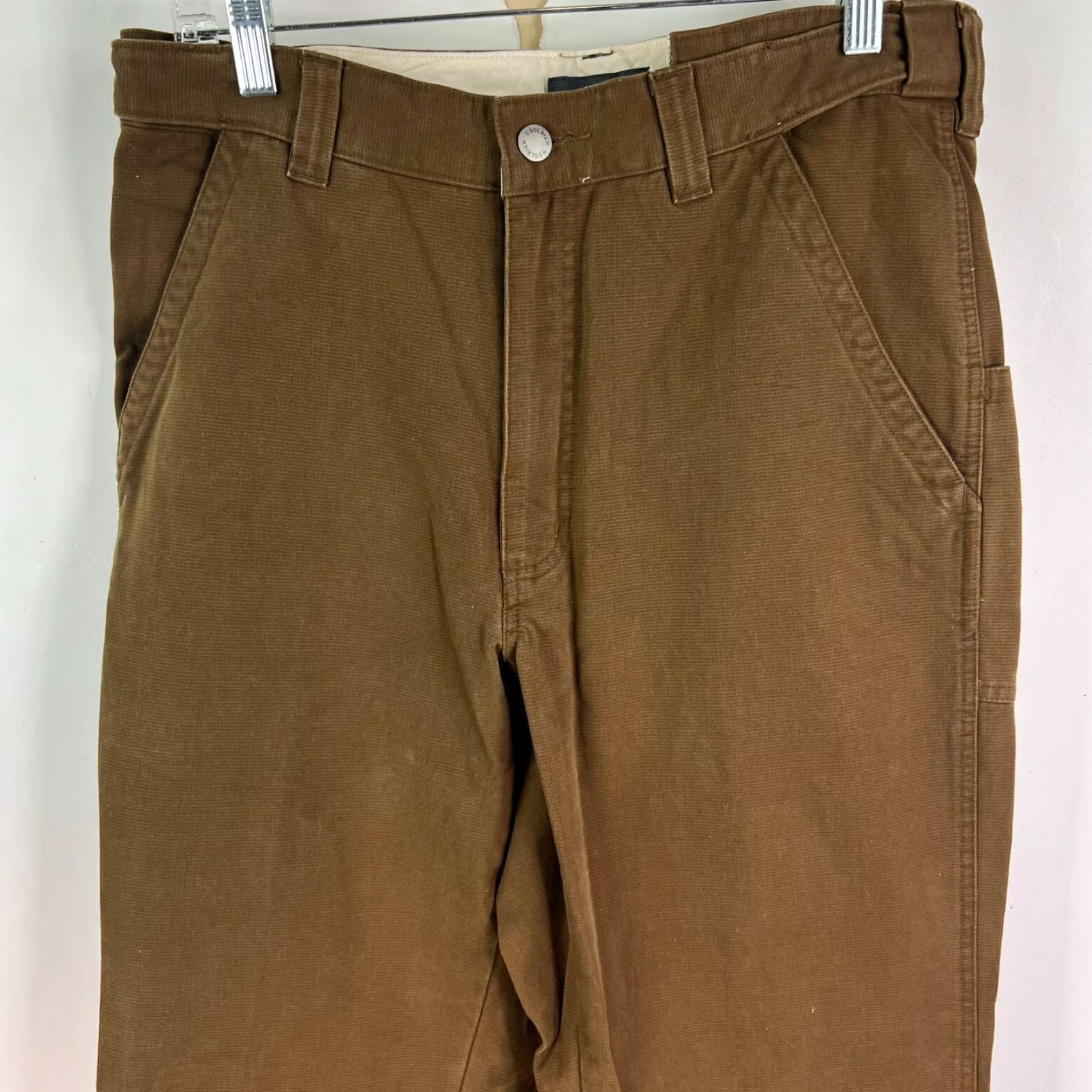 Vintage Woolrich Relaxed Fit Lined Jeans Mens 32 Brown Stretch Waist 332X32 Casual Nature Size US 32 / EU 48 - 2 Thumbnail