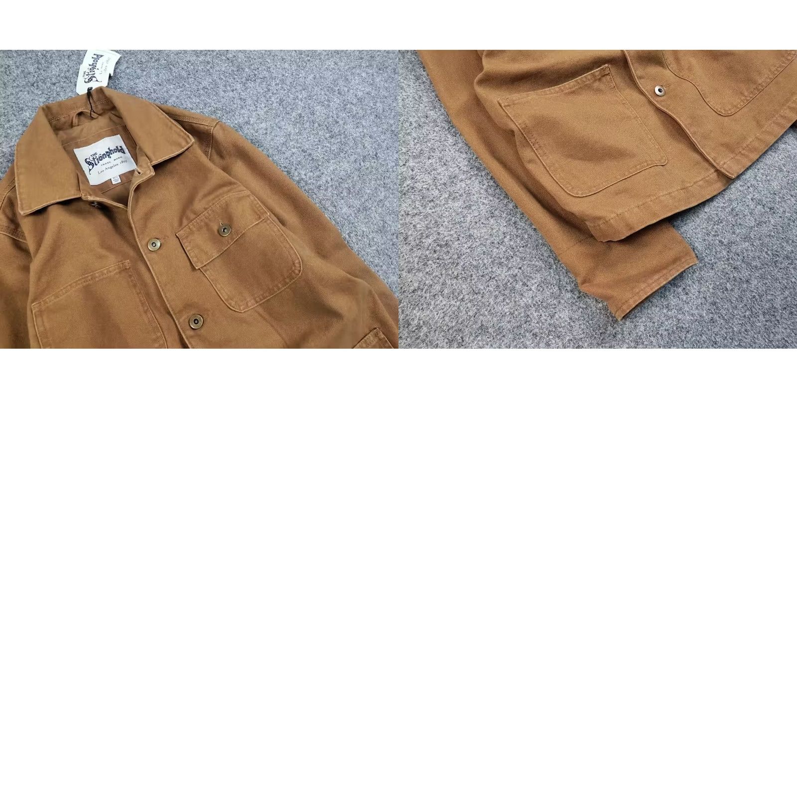 Vintage The Stronghold Style Work Jacket XS Brown Canvas Pocket Jacket Men Regular Cotton Workwear 90s Vintage? Size US XS / EU 42 / 0 - 10 Thumbnail