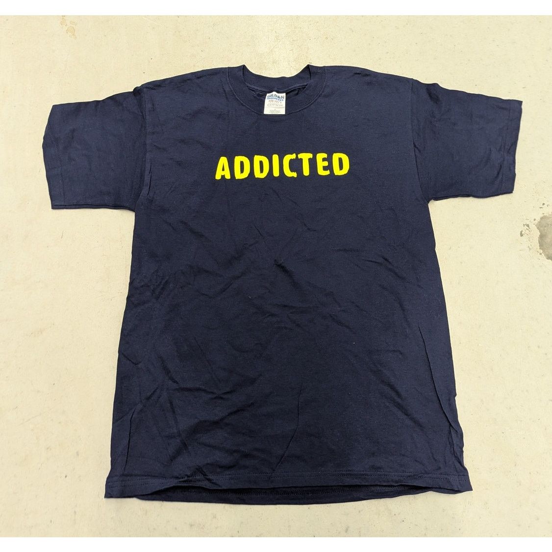 Gildan × Nutmeg × Vintage Vintage "Addicted" Corn Nuts Hardcore Crunch promo t-shirt Size US L / EU 52-54 / 3 - 1 Thumbnail