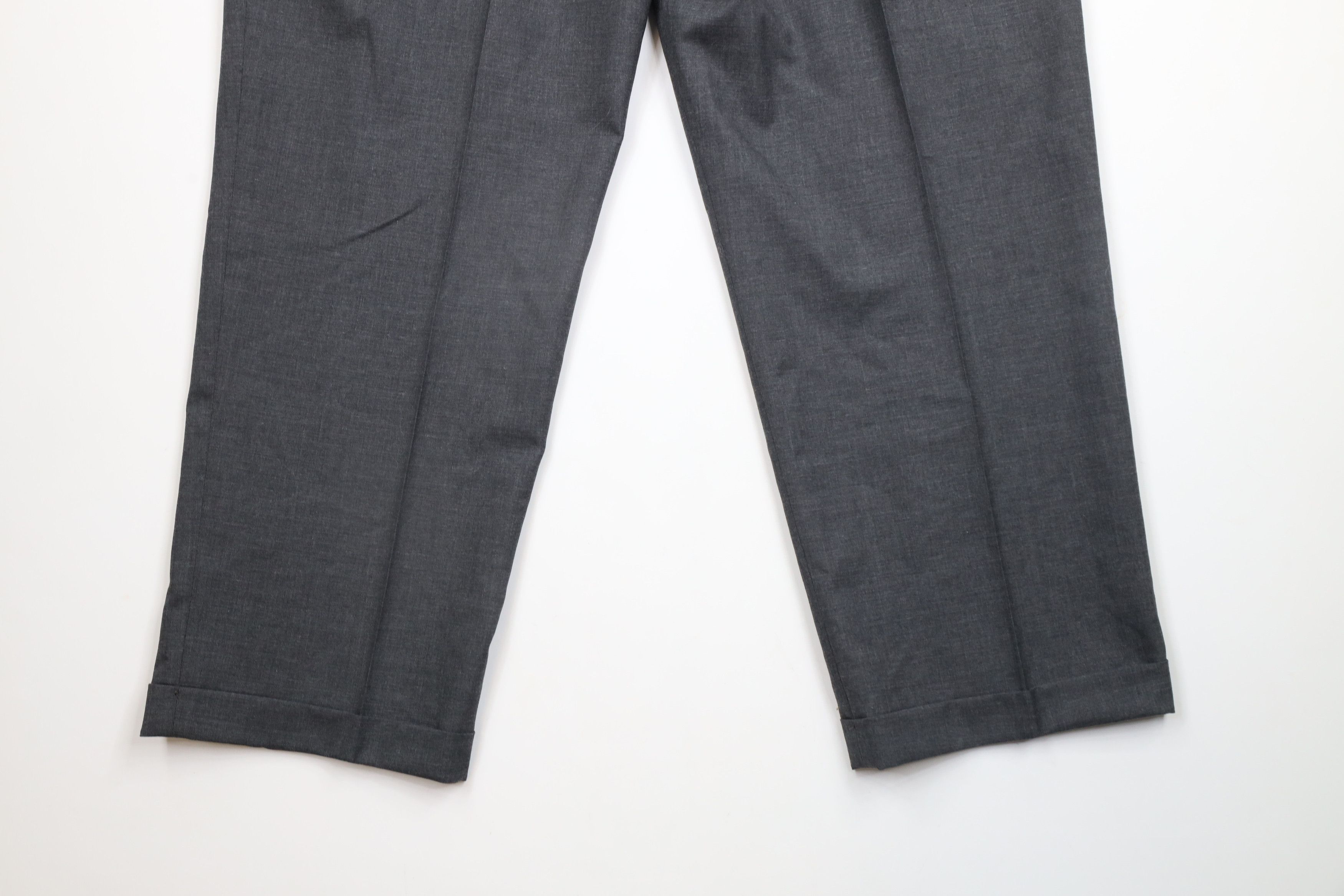 Lands' End × Vintage Deadstock Vintage 90s Lands End Wool Wide Leg Chino Pants Size US 36 / EU 52 - 11 Thumbnail