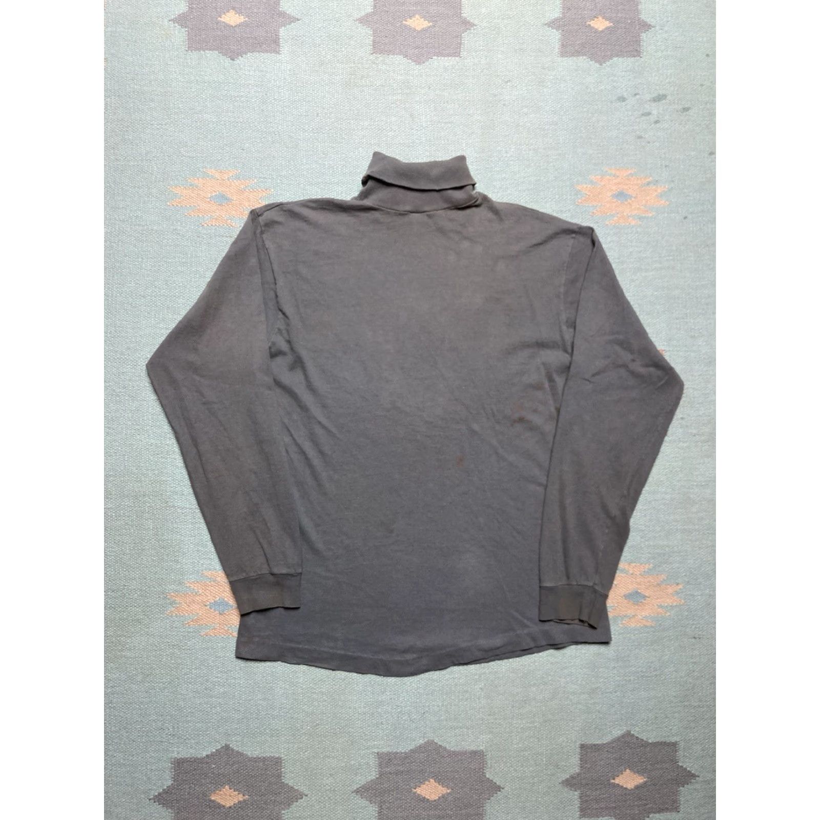 Fruit Of The Loom VINTAGE 80s 90s Fruit of the Loom Long Sleeve T-Shirt Cotton Black Turtleneck Medium Men Shirts 90s Mens Size US M / EU 48-50 / 2 - 7 Thumbnail