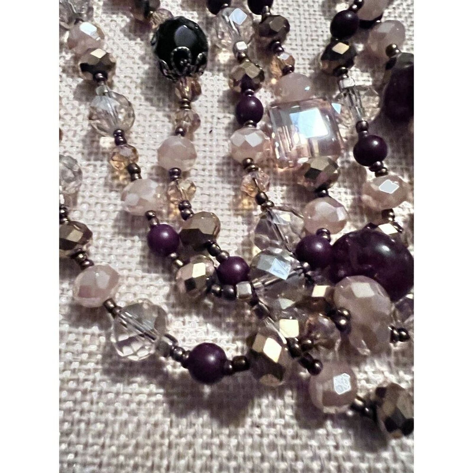 Other Glass Necklace 58” No Clasp Beautiful Colors Size ONE SIZE - 2 Thumbnail
