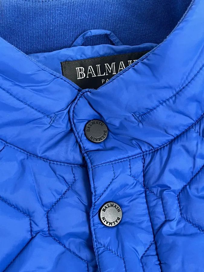 Balmain Balmain Blue Quilted Puffer Jacket with Detachable Sleeves Size US M / EU 48-50 / 2 - 9 Thumbnail
