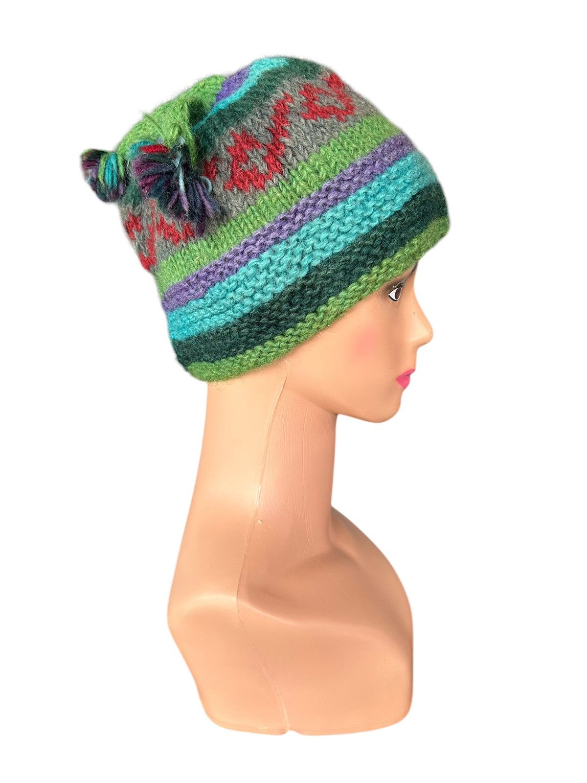 Japanese Brand × Kapital × Vintage Crochet Knitted Handmade Beanie Hats Size ONE SIZE - 2 Thumbnail
