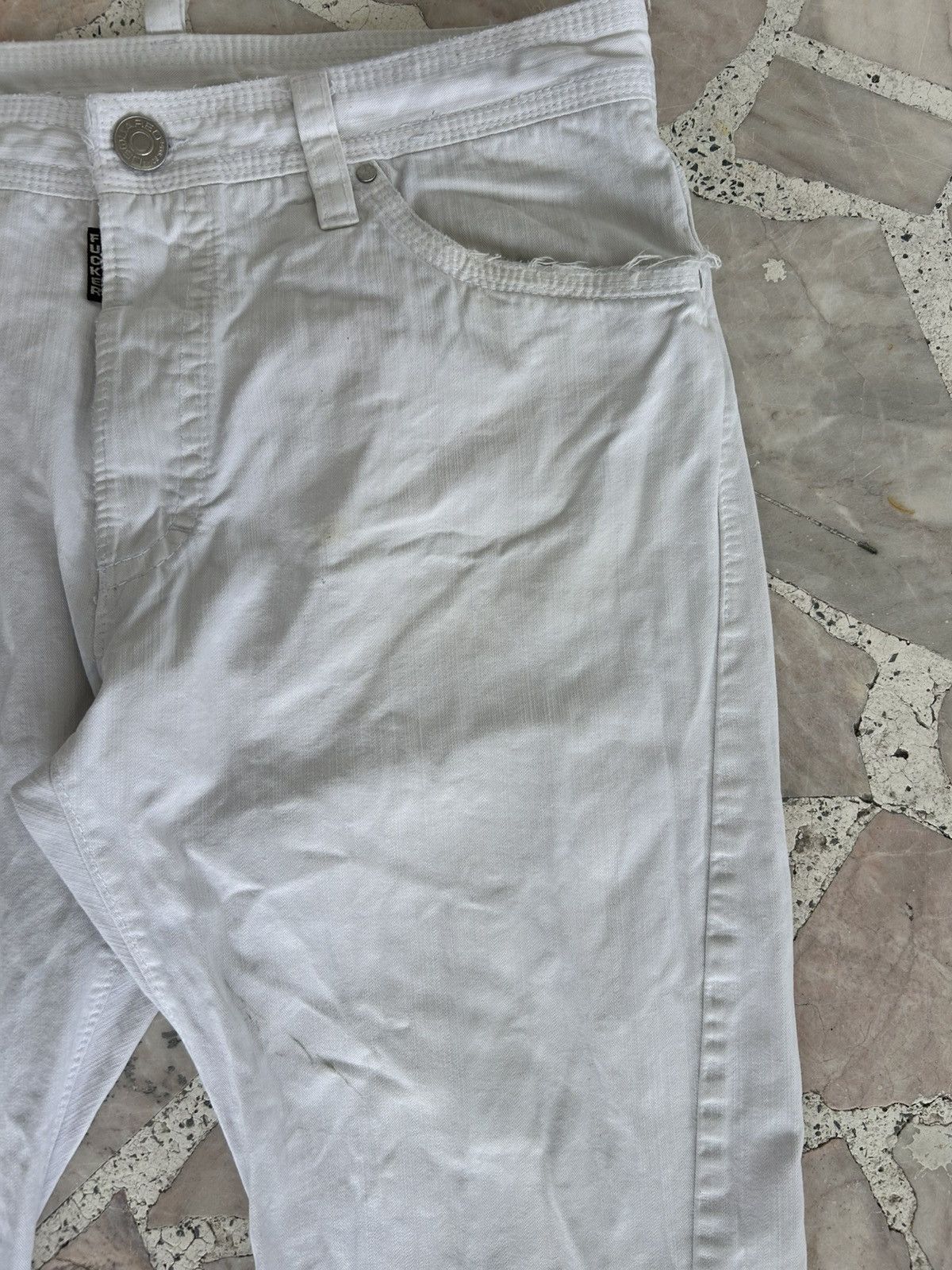 Dsquared2 Motherfucker Denim Dsquared Italy White Vintage Size US 33 - 8 Thumbnail
