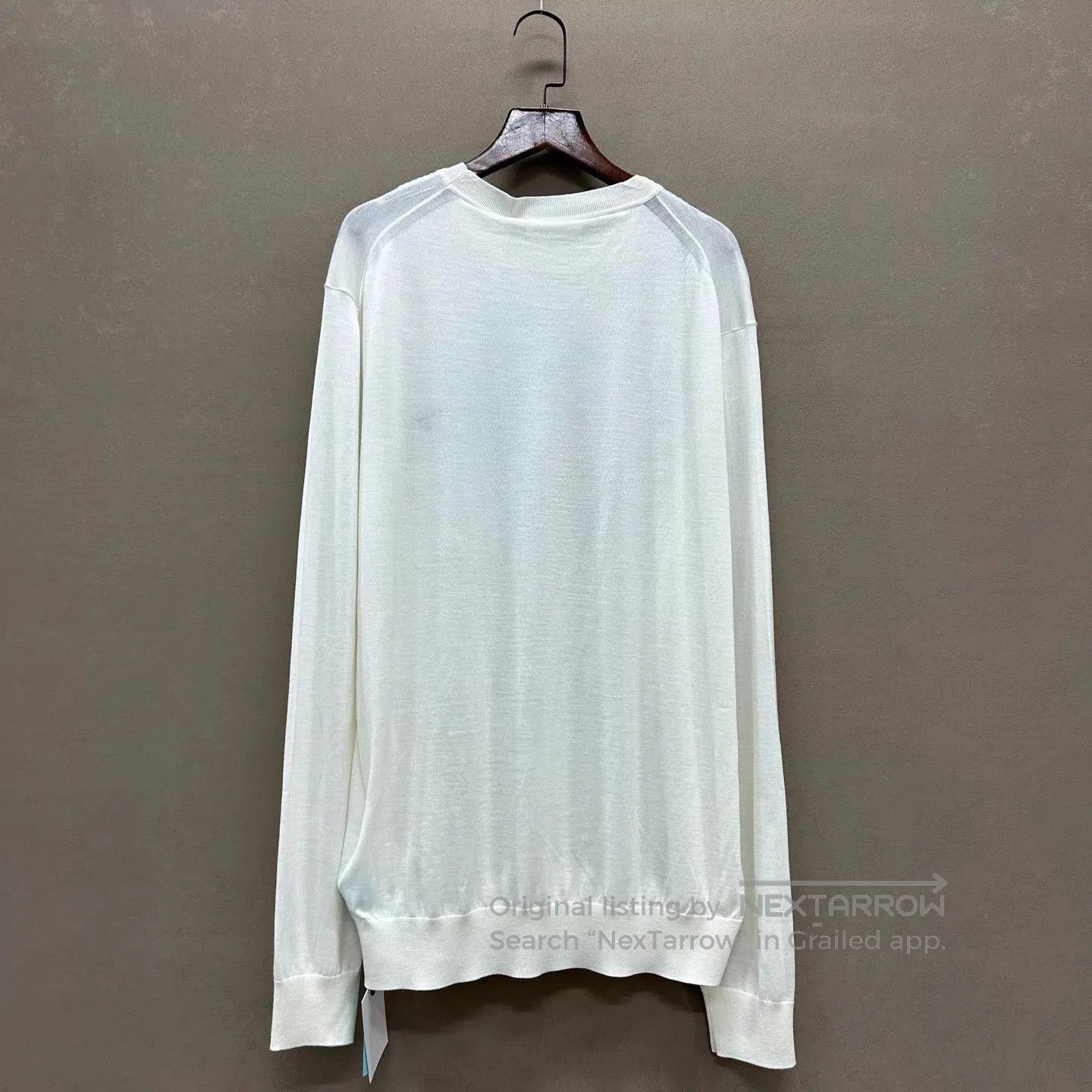 Prada White Long Sleeve Knit Top. Size US M / EU 48-50 / 2 - 2 Thumbnail