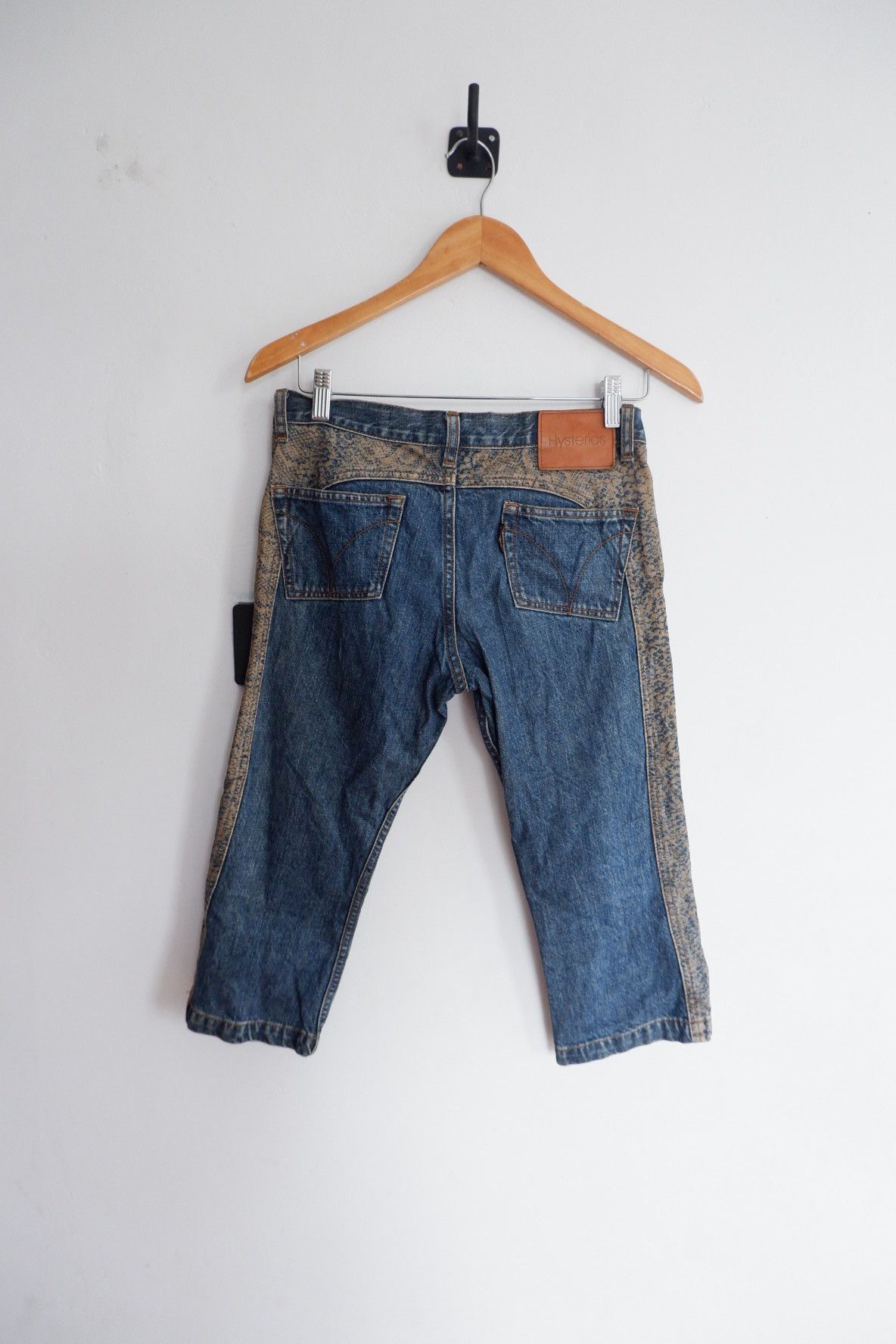 Hysteric Glamour Y2K Hysteric Glamour Snake Paneled Shorts 7/8 Denim Size US 28 / EU 44 - 2 Thumbnail