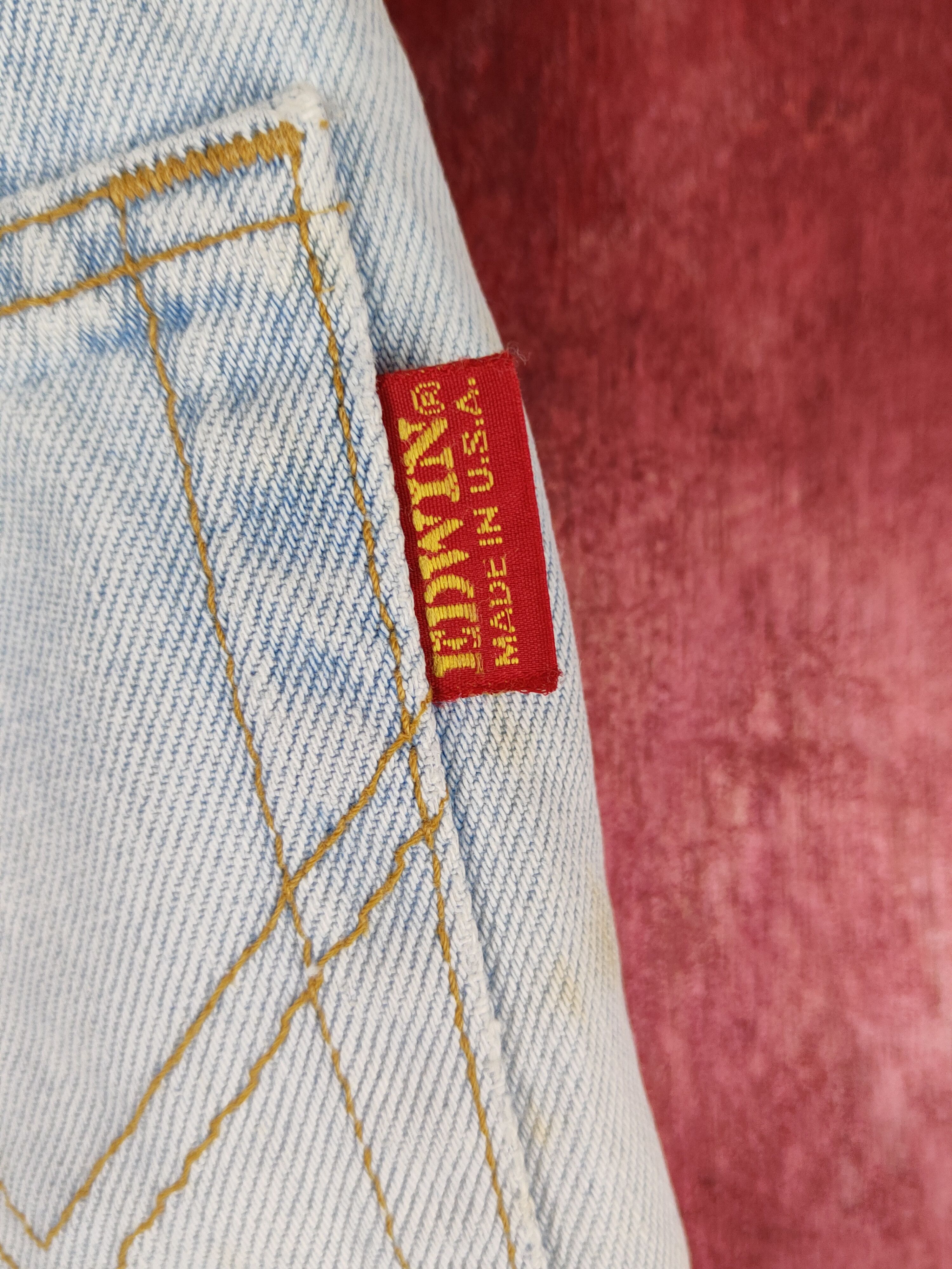 Edwin Edwin vintage Blue Faded Distressed Ripped Jeans #S1809 Size US 29 - 9 Thumbnail