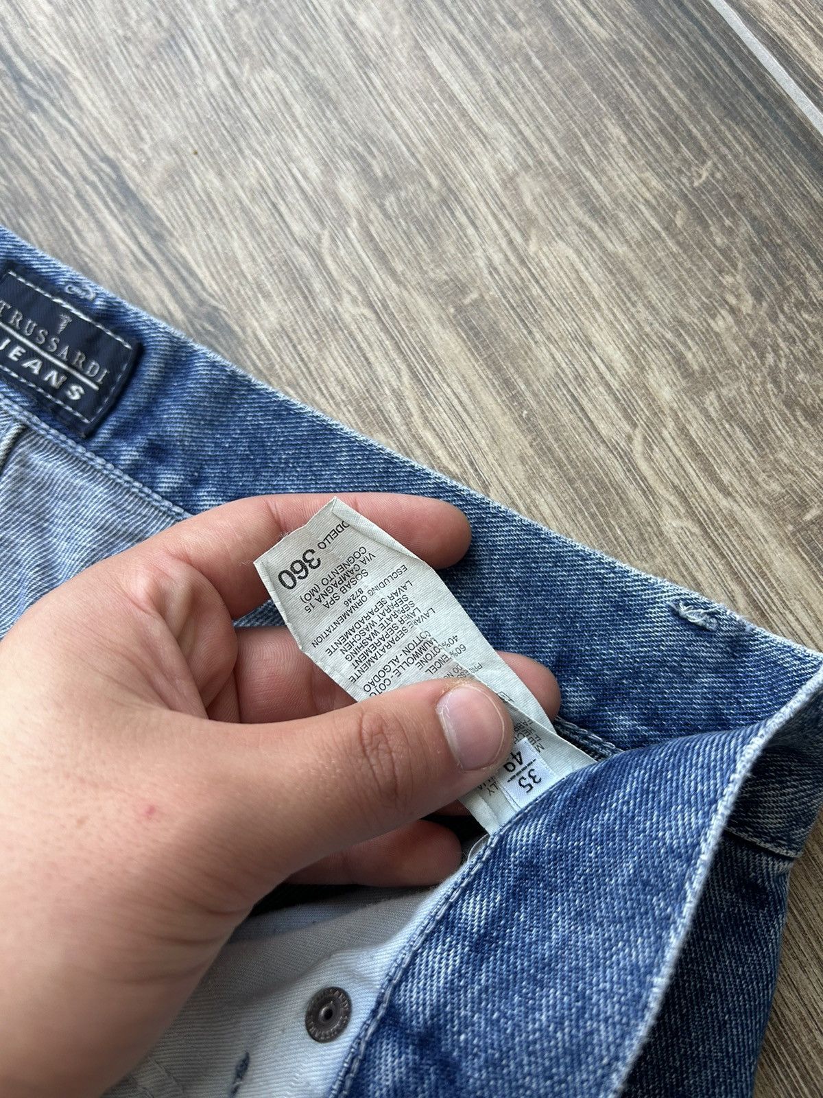 Trussardi × Vintage Vintage Trussardi baggy jeans mens y2k made in italy Size US 32 / EU 48 - 7 Thumbnail