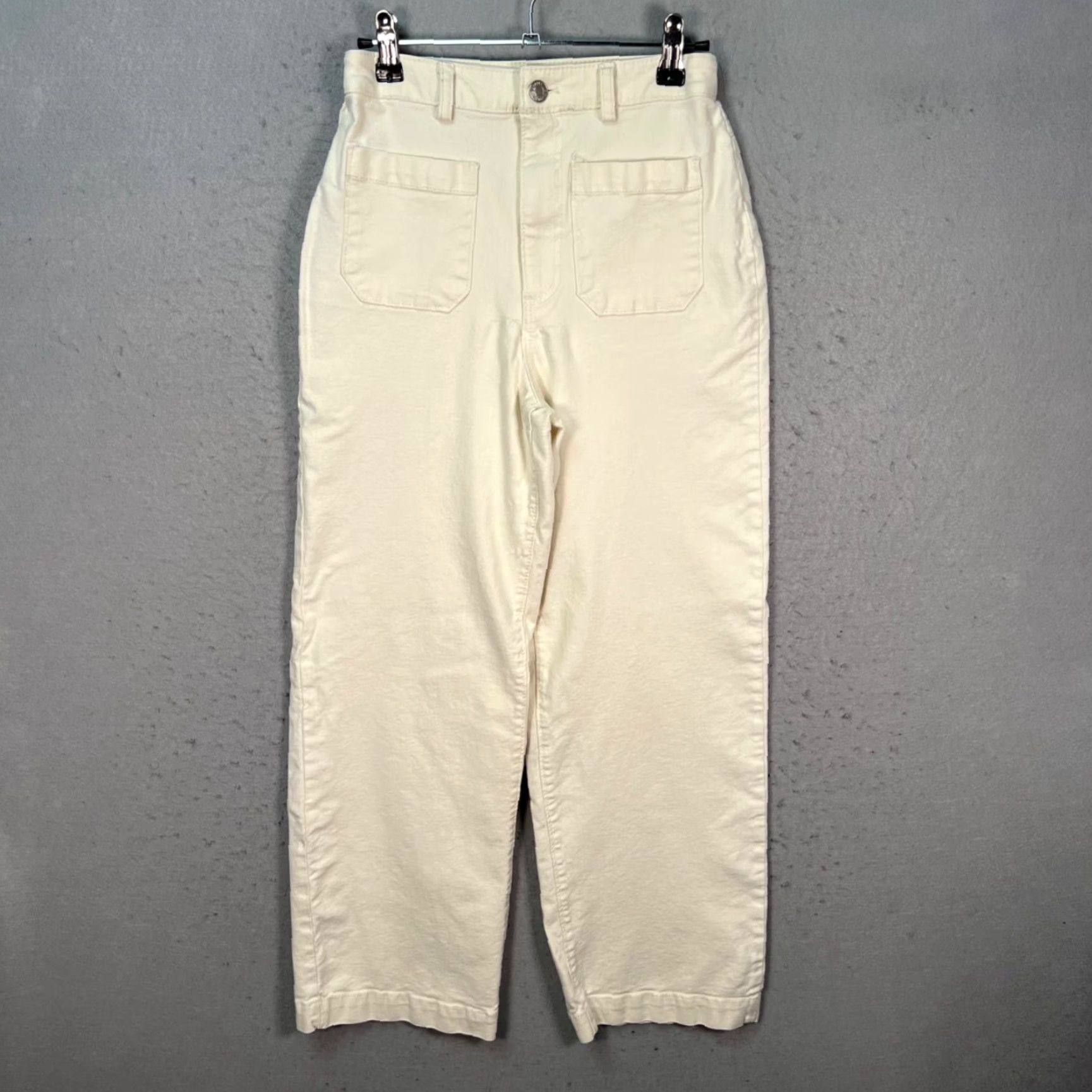 Z Supply Z Supply Pants Womens Size Small High-Waisted Wide-Leg Off-White 27 In Inseam Adult Womens/Regular Clothes Casual Pants Size 28" / US 6 / IT 42 - 2 Thumbnail