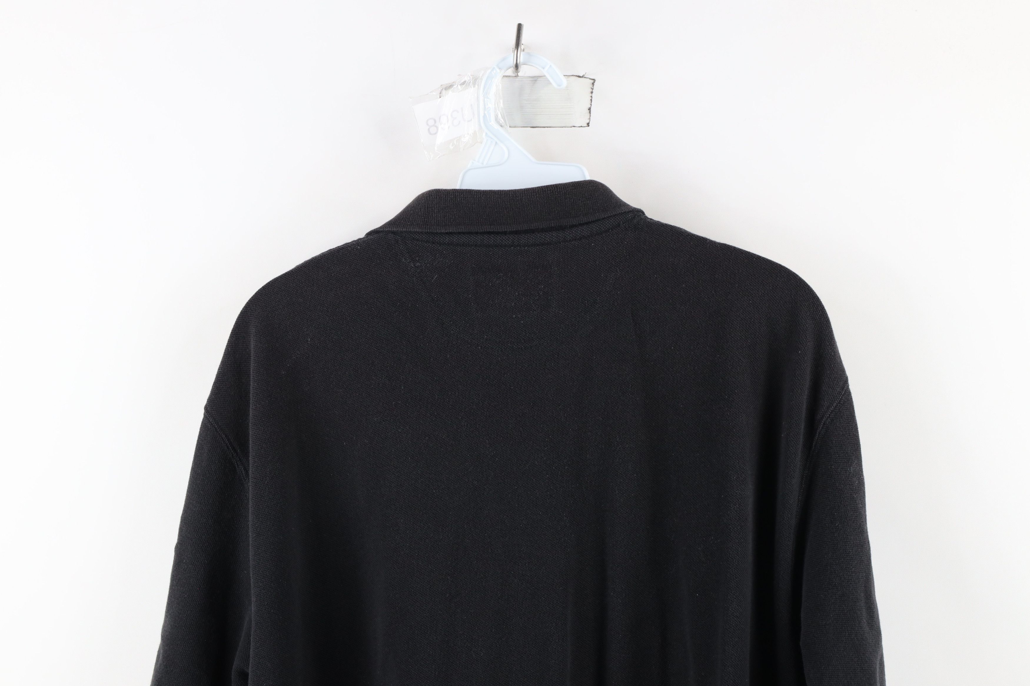 Vintage × Woolrich Woolen Mills Vintage 90s Woolrich Spell Out Collared Polo Shirt Black Size US L / EU 52-54 / 3 - 12 Thumbnail