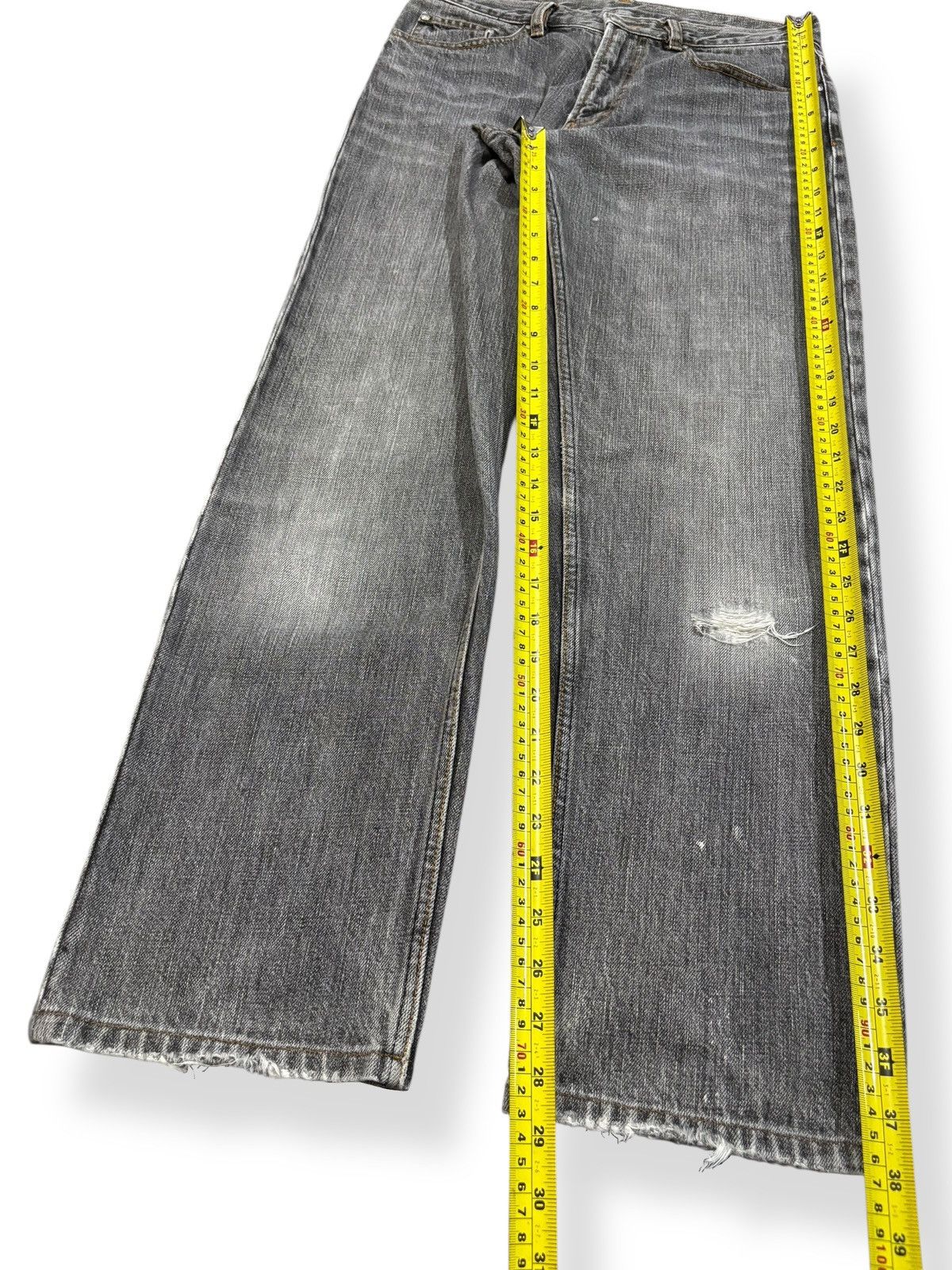 Japanese Brand Vintage Japanese Brand Junmen Black Faded Distressed Jeans Size US 30 / EU 46 - 12 Thumbnail