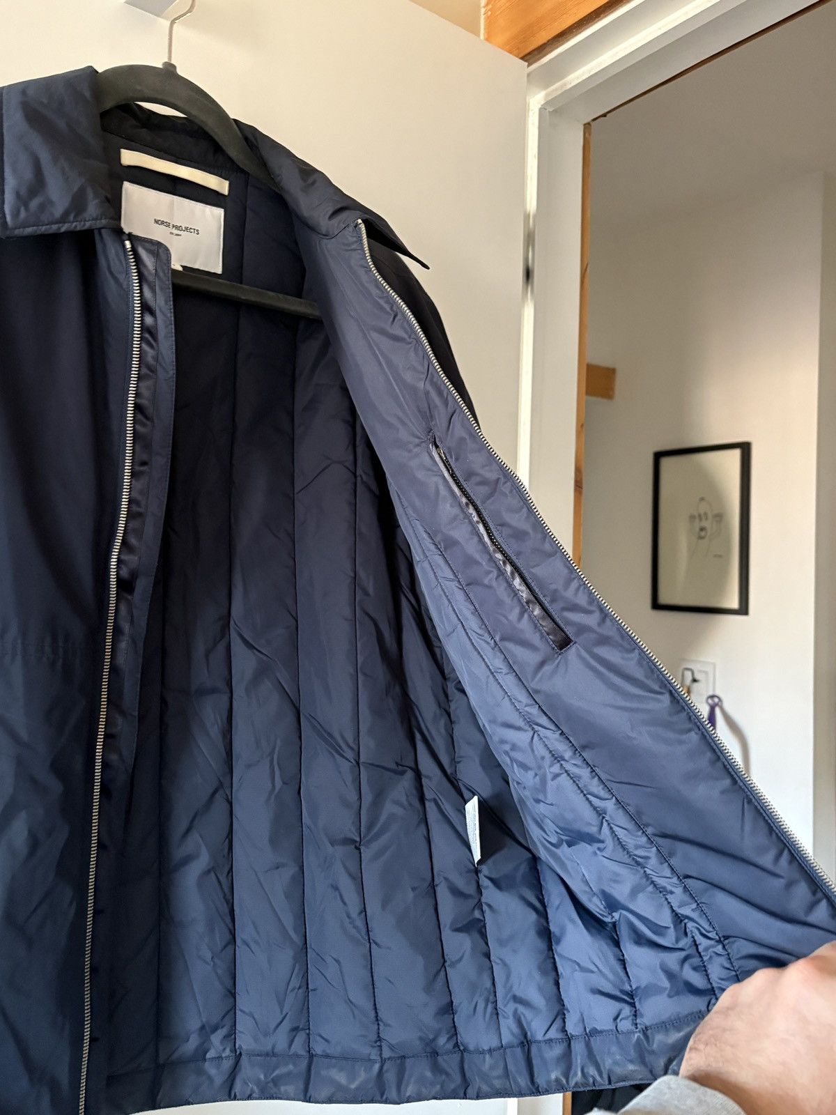 Norse Projects Navy Collared Bomber in Perfect Condition Size US S / EU 44-46 / 1 - 2 Thumbnail