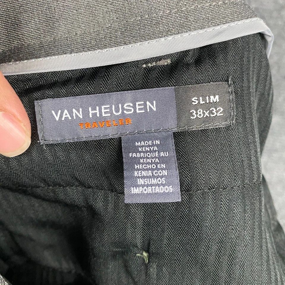 Van Heusen Van Heusen Traveler Pants Men's 38x32 Slim Fit Men's Slacks Size US 38 / EU 54 - 8 Thumbnail