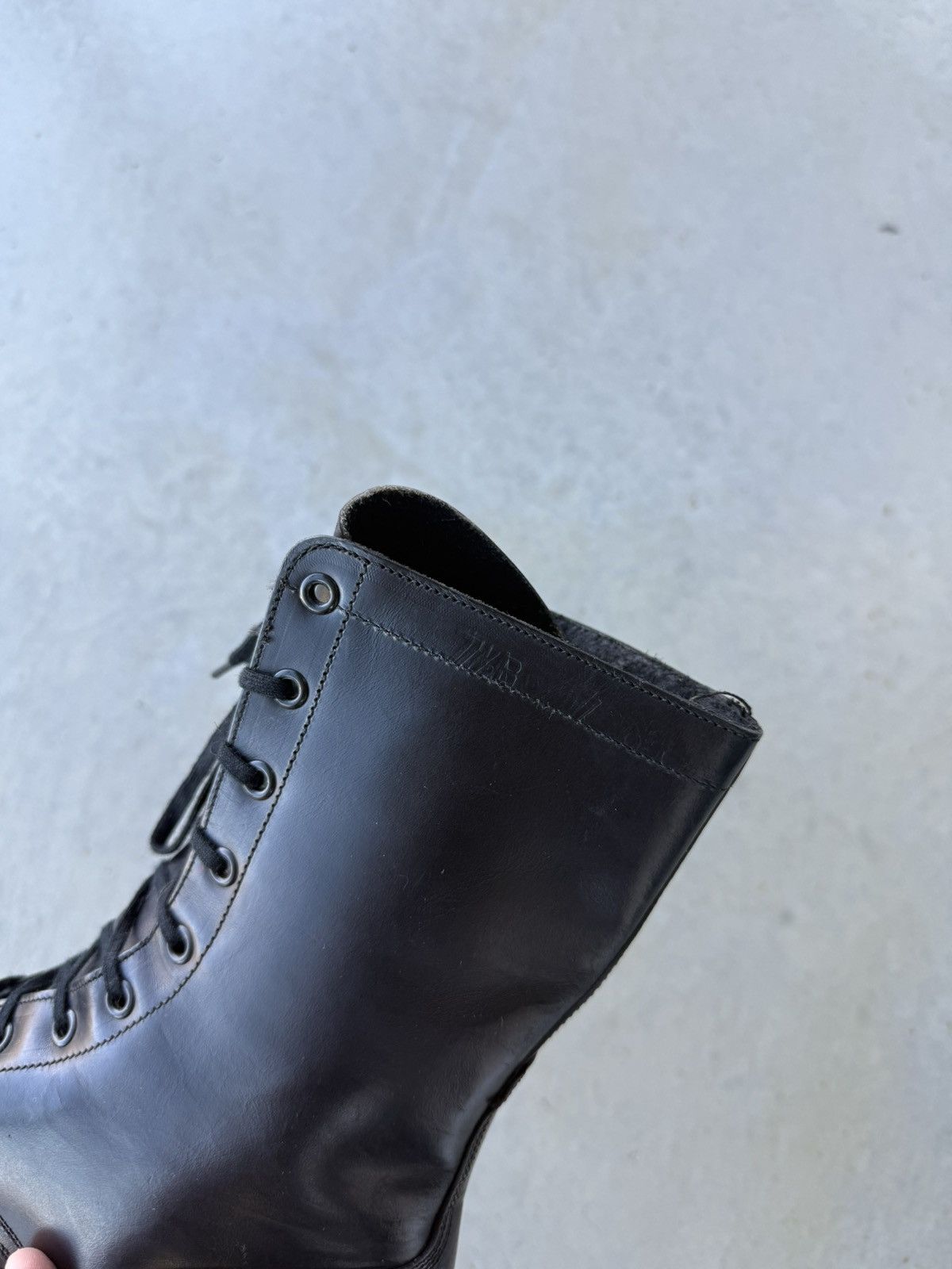 Vintage Vintage Military Black Round Toe Leather Boots Size US 7.5 / EU 40-41 - 5 Thumbnail