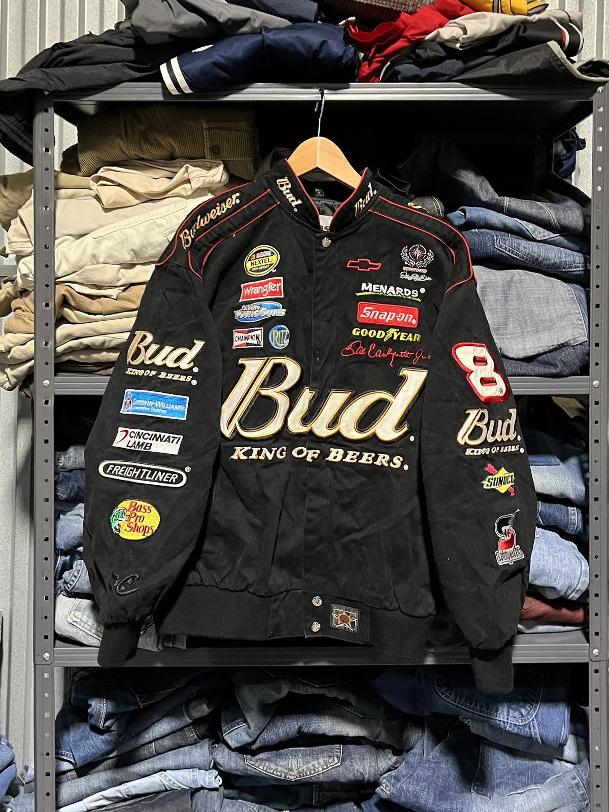 Budweiser × NASCAR × Vintage Crazy Vintage 90s Budweiser NASCAR Dale Jr ...