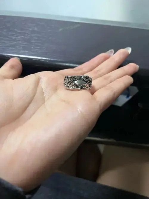 Jewelry Half Face Ring ( size 5 to 11 ) Size ONE SIZE - 2 Thumbnail
