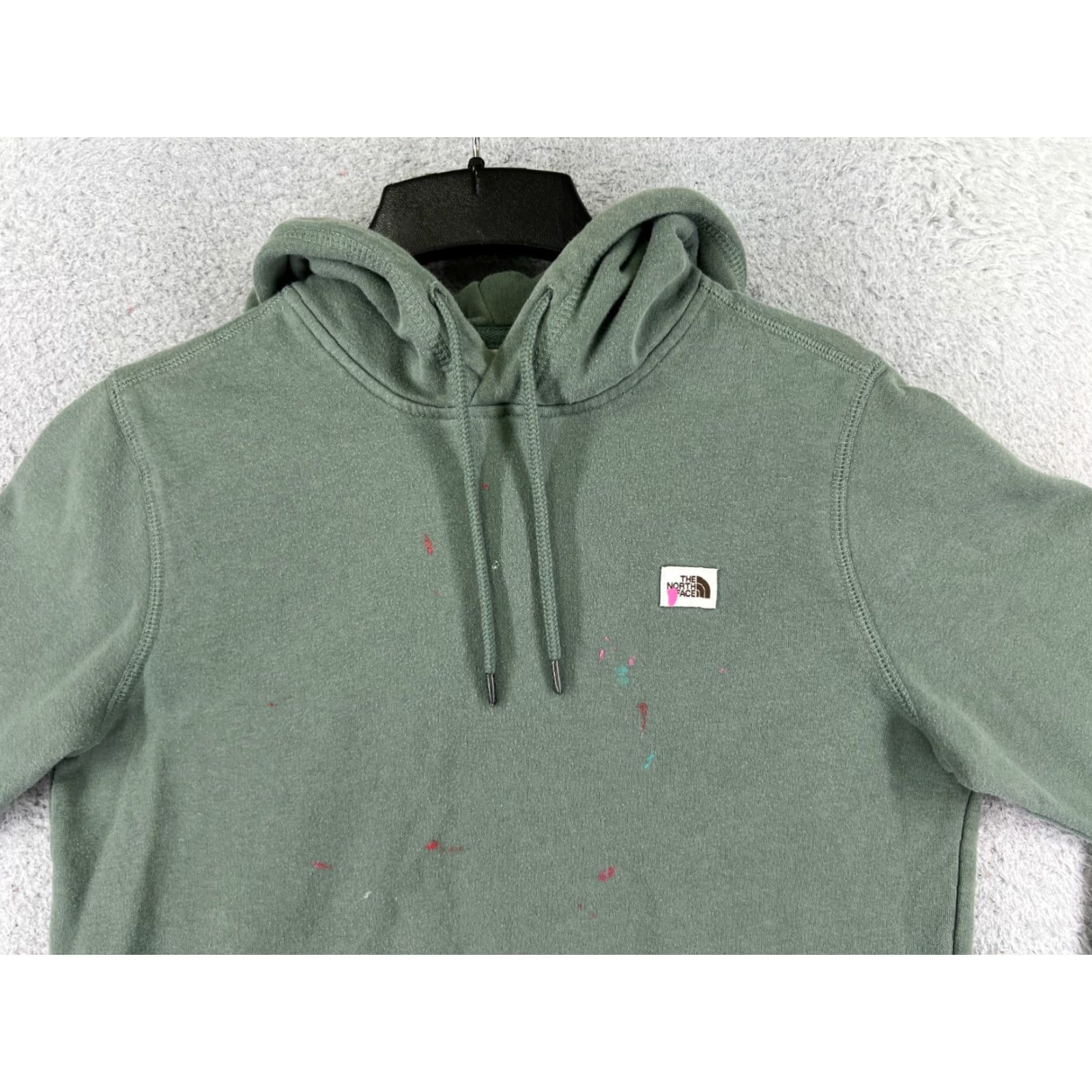 The North Face VINTAGE The North Face Hoodie Womens S Green Logo Pocket Crew Neck Pullover Sweatshirt 34 in Chest Mens/ Womens Size S / US 4 / IT 40 - 4 Thumbnail
