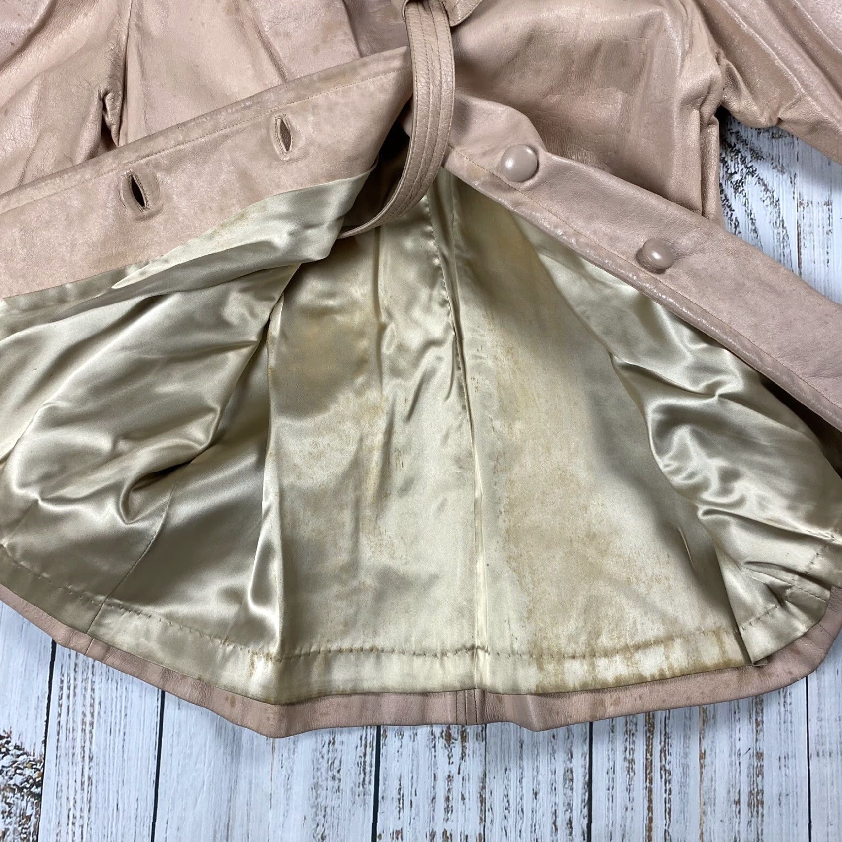 Vintage VINTAGE ALBERT ALFUS 1960s Leather Jacket M/L ROSE PINK TAN Mod/GoGo Womens Size M / US 6-8 / IT 42-44 - 7 Thumbnail