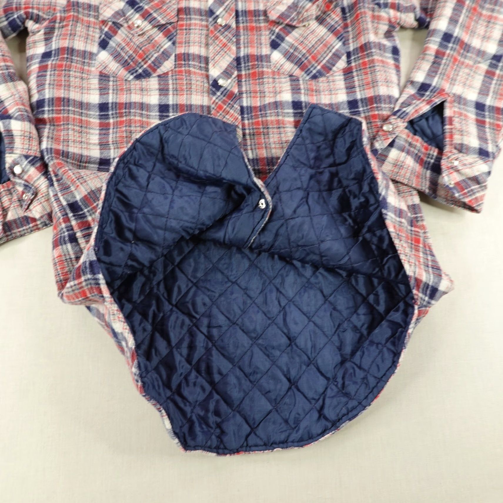Vintage VINTAGE Miller Shirt Men Small Red Plaid Flannel Quilted Western Pearl Snap Size US S / EU 44-46 / 1 - 5 Thumbnail