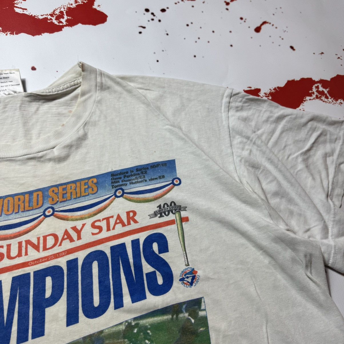 Champion × Vintage Toronto Blue Jays Sunday Star Champions! 1992 World Series Size US XL / EU 56 / 4 - 9 Thumbnail