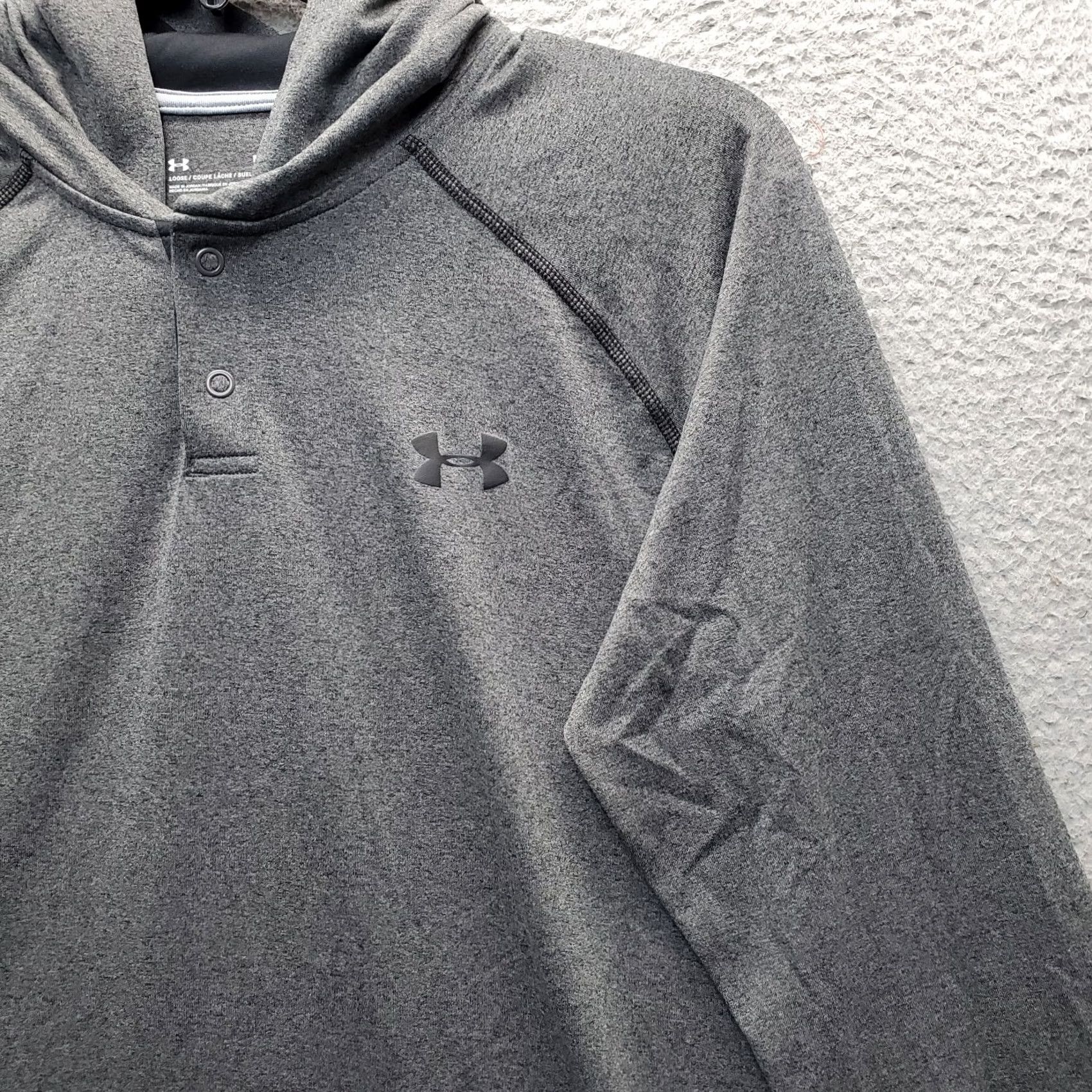 Under Armour Under Armour Tech Hoodie Mens M Gray Regular Fit HeatGear Long Sleeve Logo Hoodie Size US M / EU 48-50 / 2 - 7 Thumbnail