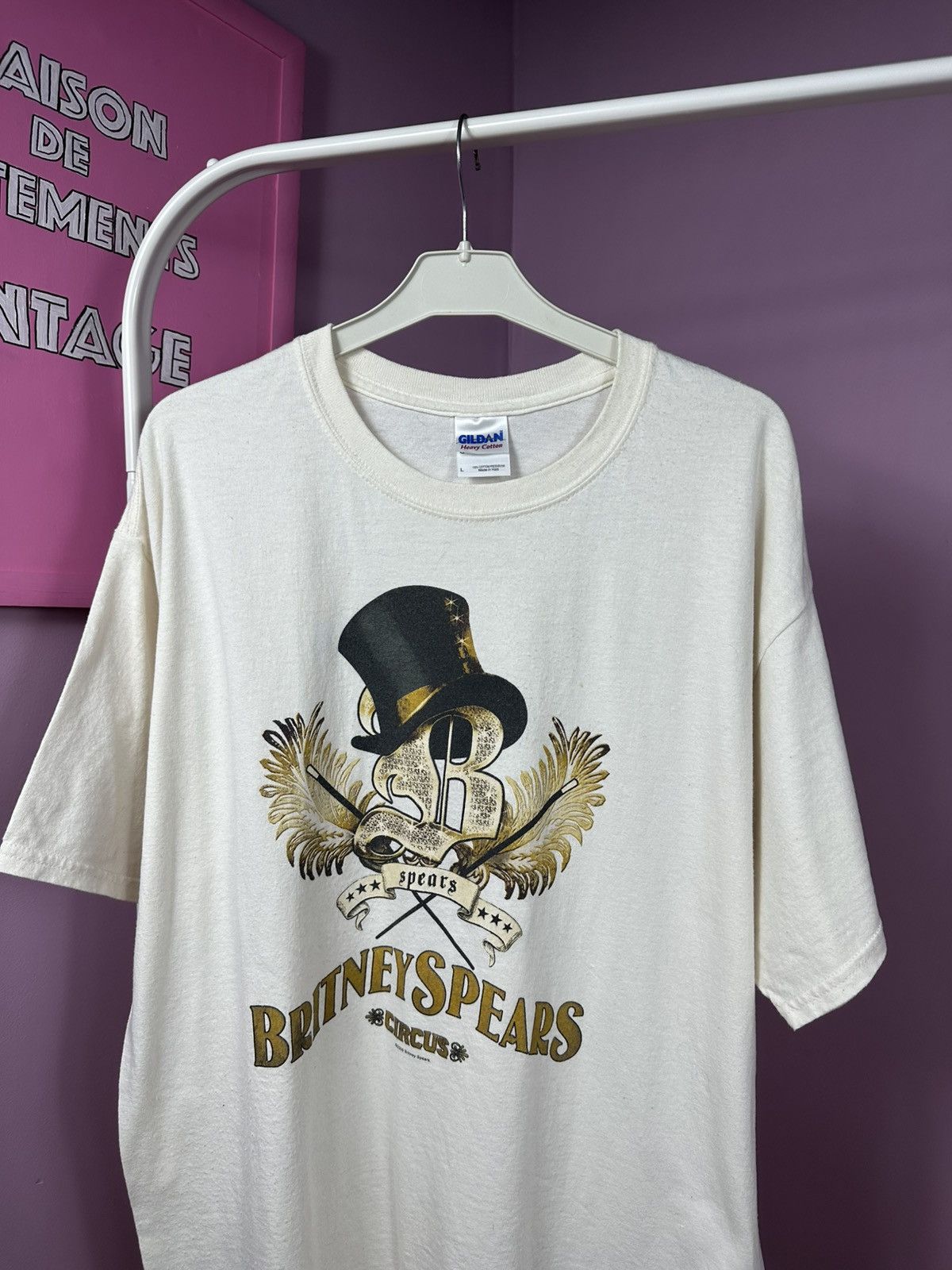Gildan 2009 Britney Spears Circus Merch T Shirt Vintage Printed Tee Size US L / EU 52-54 / 3 - 4 Thumbnail