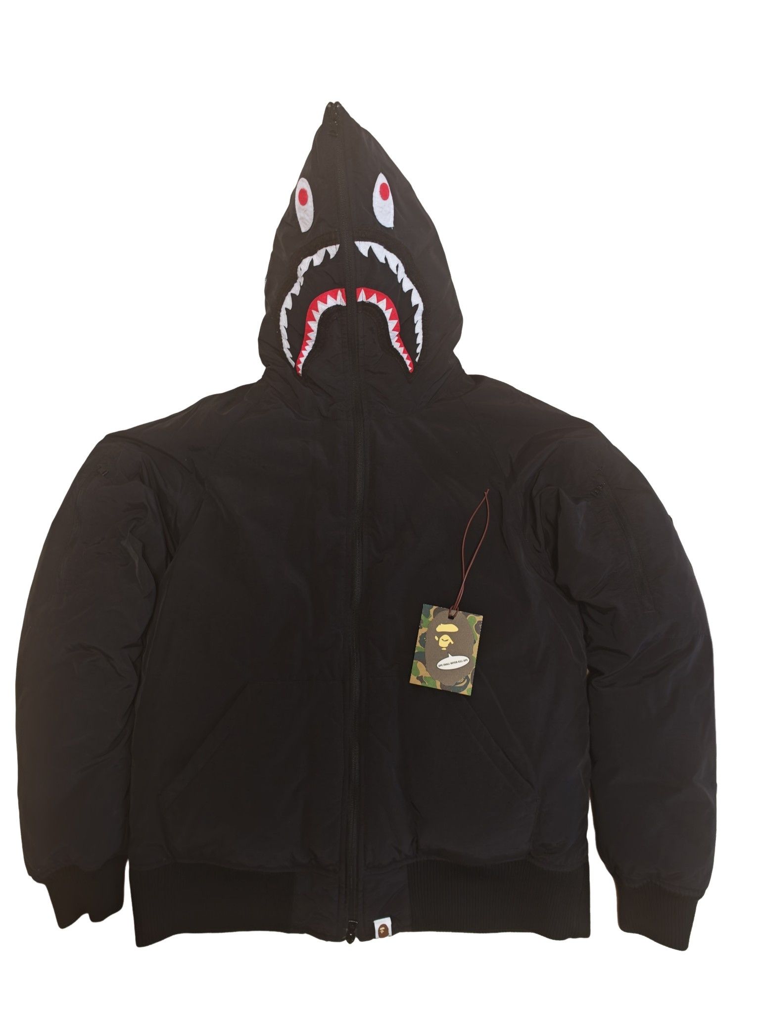 Adidas × Bape BAPE × Adidas Shark full zip hoodie Puffer Down 