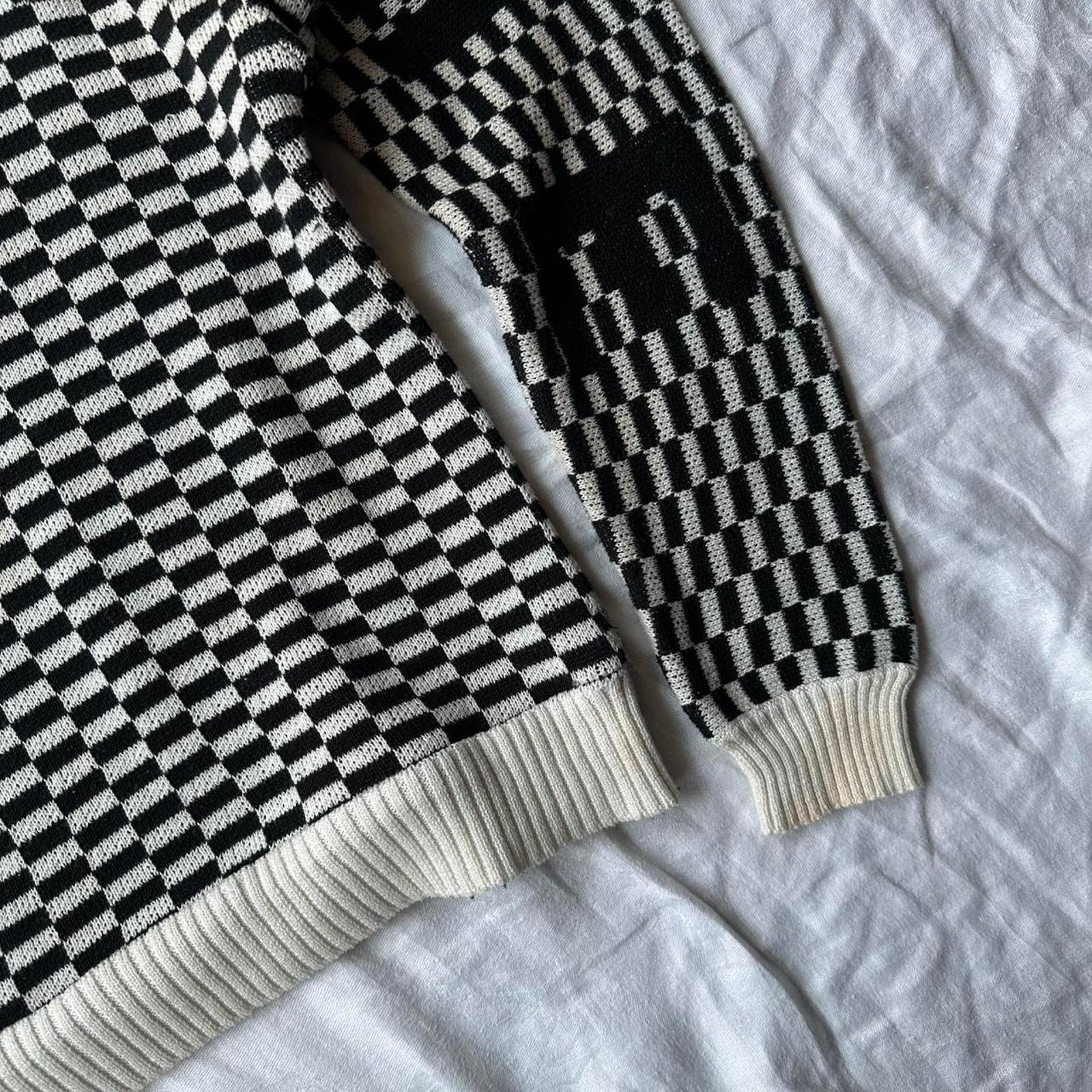 Supreme Rare Black White Checkerboard Supreme Knit Pullover Sweater Size US M / EU 48-50 / 2 - 7 Thumbnail