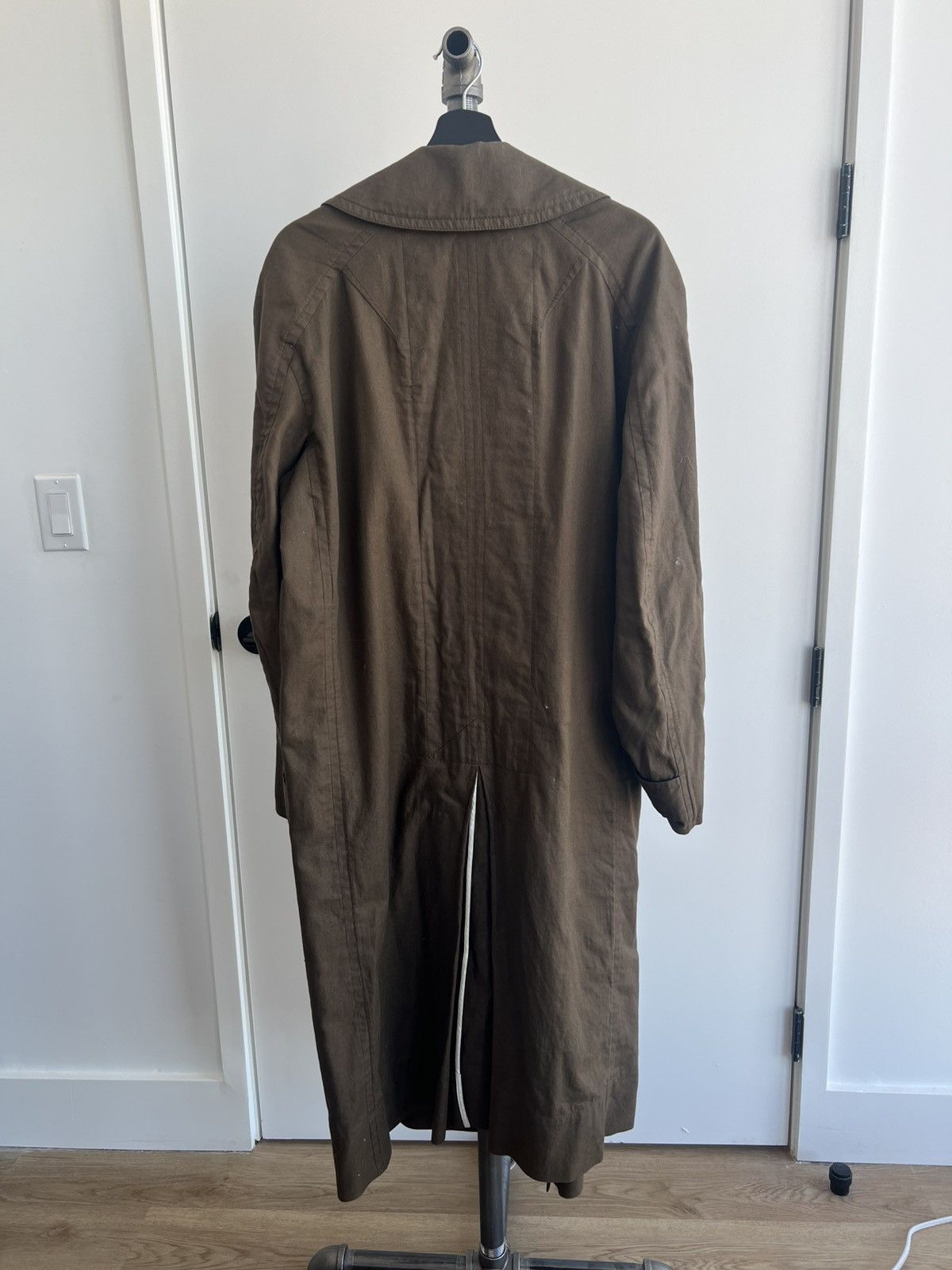 Haider Ackermann Polka-Dot Lining Olive Trench Coat Size US S / EU 44-46 / 1 - 5 Thumbnail