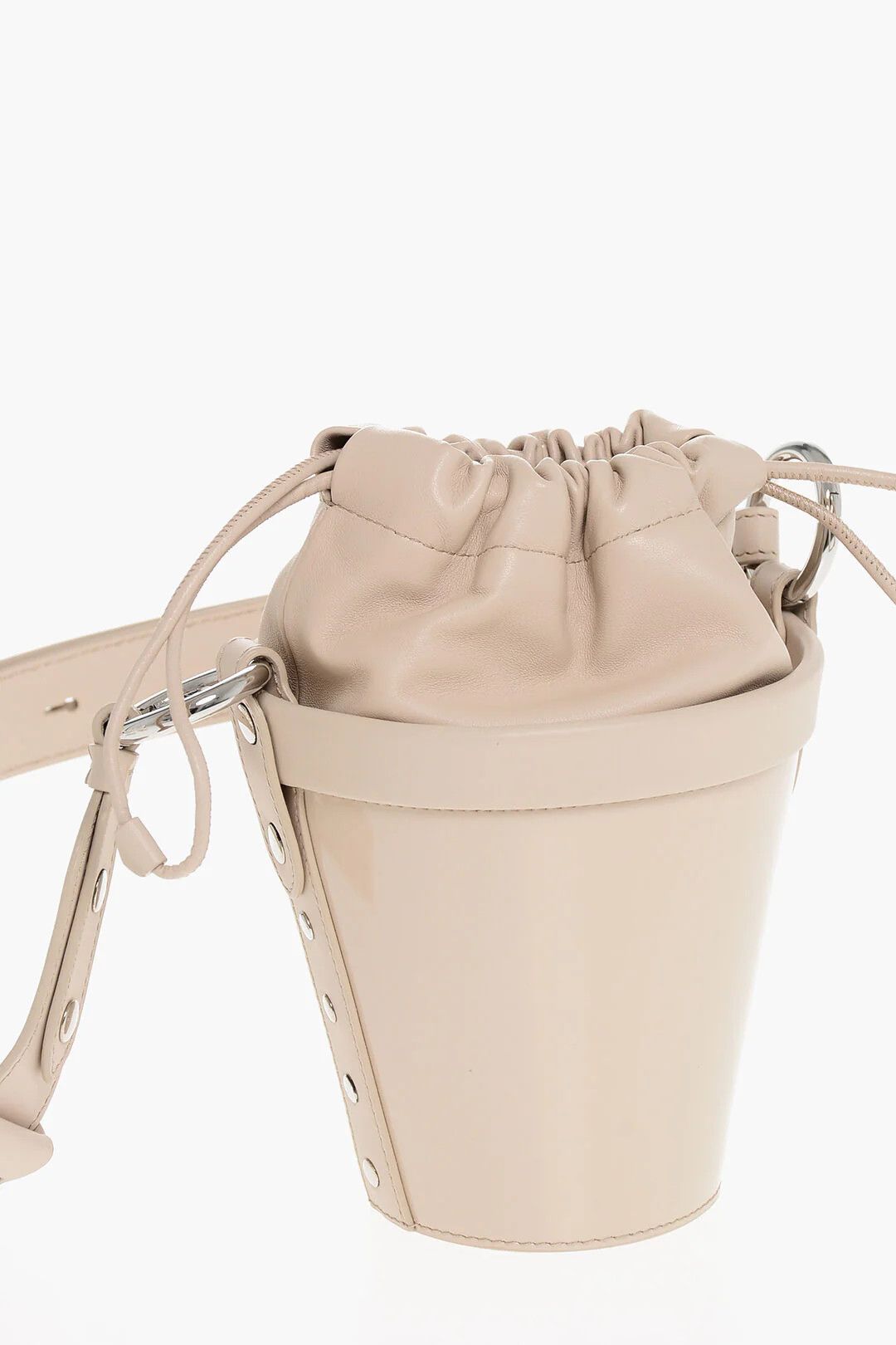 Maison Margiela og1mm0326 Size: OS / Patent Leather Bucket Bag in Pink Size ONE SIZE - 3 Thumbnail