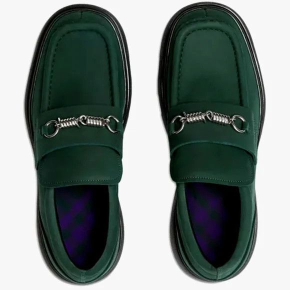 Burberry Burberry Mens Green Creeper Clamp SlipOn Loafers - EU45/US12 Size US 12 / EU 45 - 3 Thumbnail