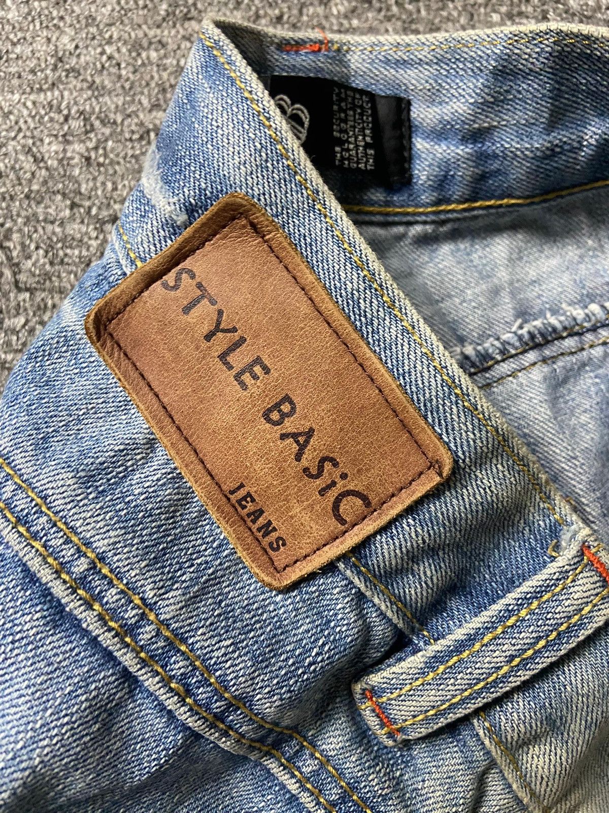 Japanese Brand ΣΒ9 STYLE BASIC Distressed Ripped Jeans (153) Size US 31 - 6 Thumbnail