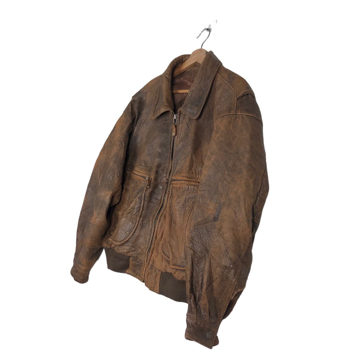 Japanese Brand 🔥Vintage Aviators Leather Jacket Crackers Mode Avant Garde Size US L / EU 52-54 / 3 - 2 Thumbnail