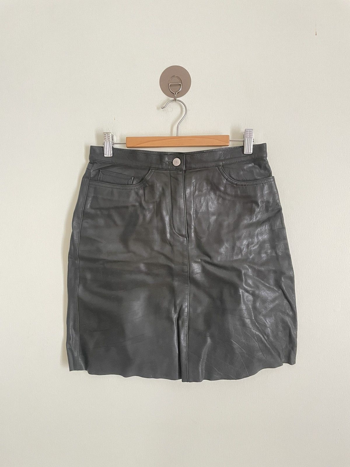 MAX&Co. Max &Co. Mix Leather Skirts Size 28" / US 6 / IT 42 - 2 Thumbnail