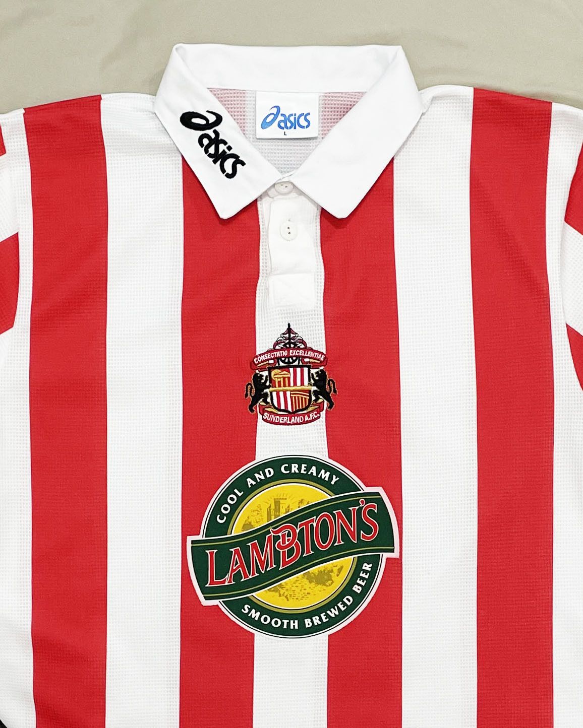Asics Sunderland AFC Home Kit 1997 1998 1999 Size US L / EU 52-54 / 3 - 3 Thumbnail