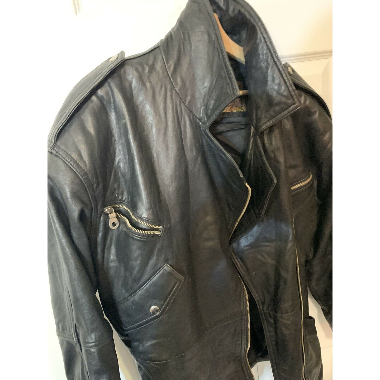 Vintage Vtg Miropa Black Leather Jacket Men’s Sz S Size US S / EU 44-46 / 1 - 11 Thumbnail