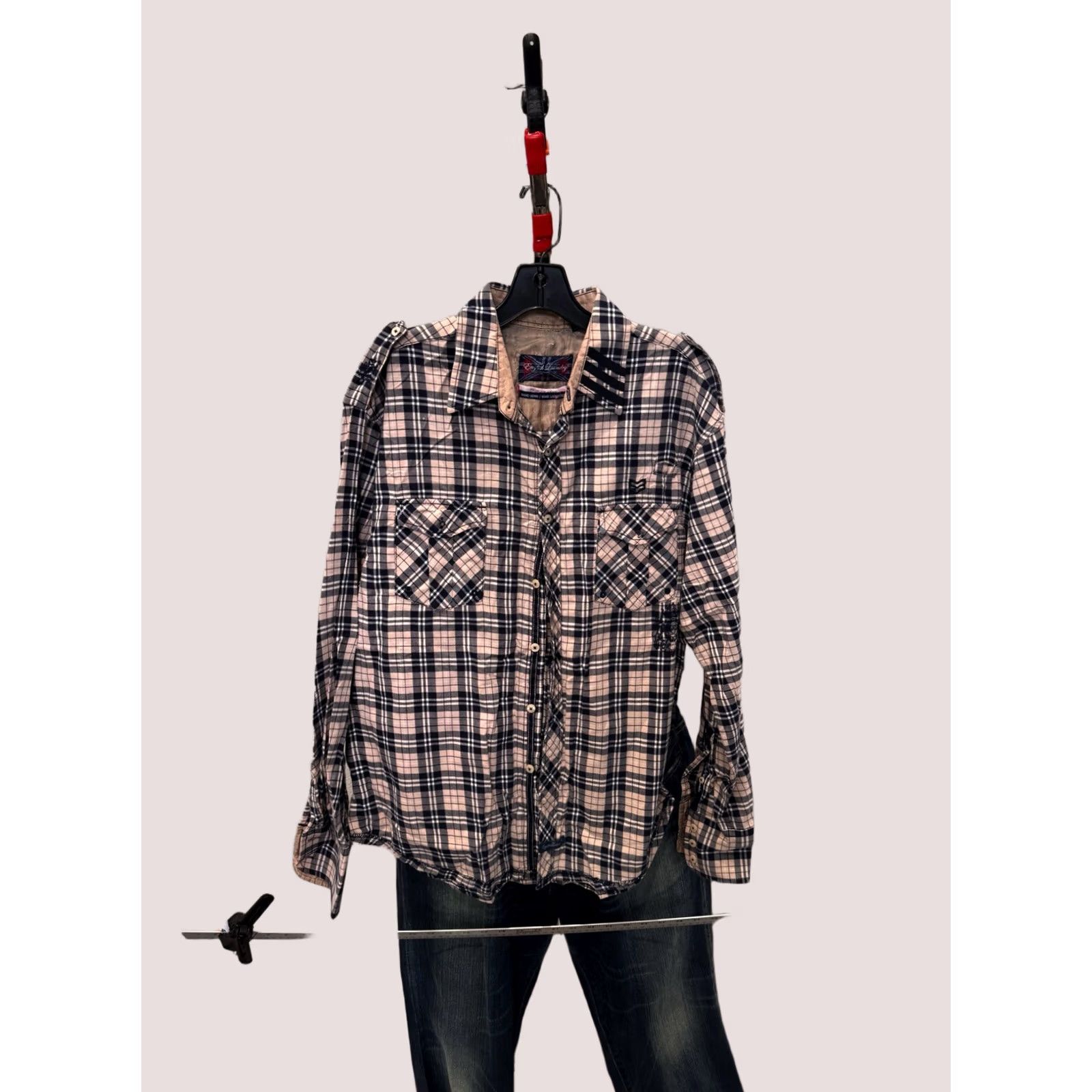 English Laundry English Laundry LONG SLEEVE SHIRT XL 17 x 35/36 Plaid Mens Size US XL / EU 56 / 4 - 1 Thumbnail